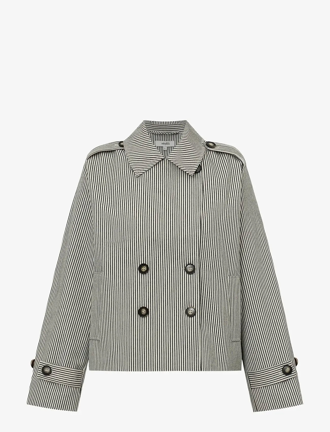 mbyM - Becker-M - trenchcoats - black beige stripe - 1