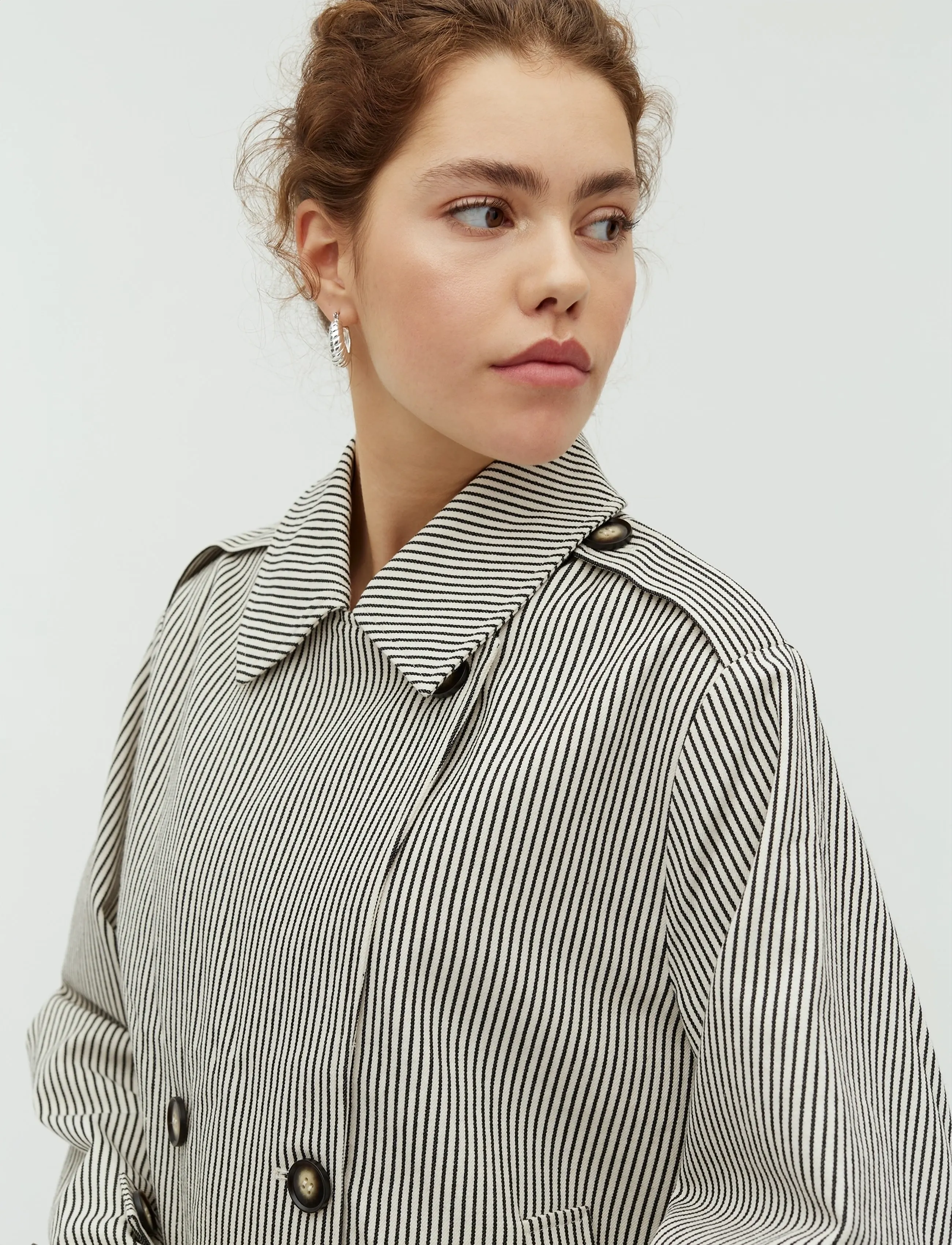 mbyM - Becker-M - trenchcoats - black beige stripe - 3