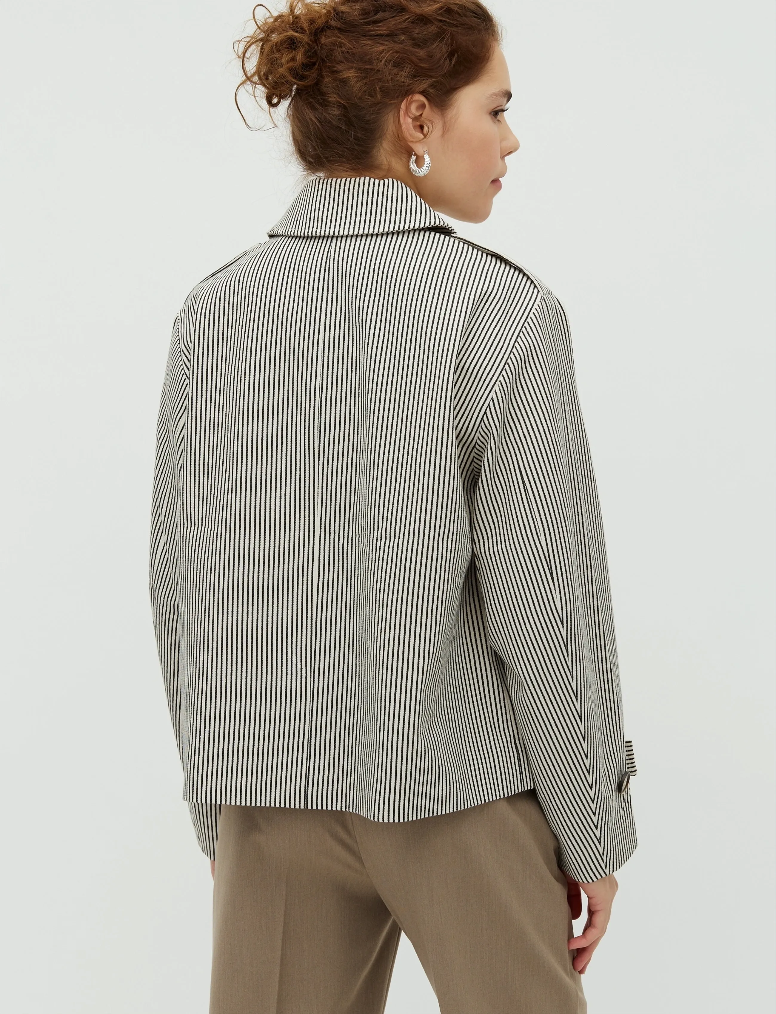 mbyM - Becker-M - trenchcoats - black beige stripe - 4
