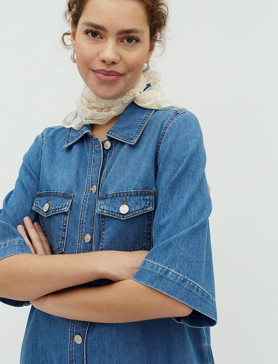 mbyM - Mira-M - hemdkleider - mid vintage blue - 4