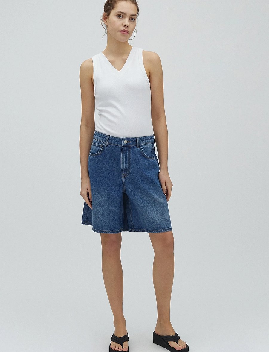 mbyM - Talina-M - jeansshorts - vintage blue wash - 0