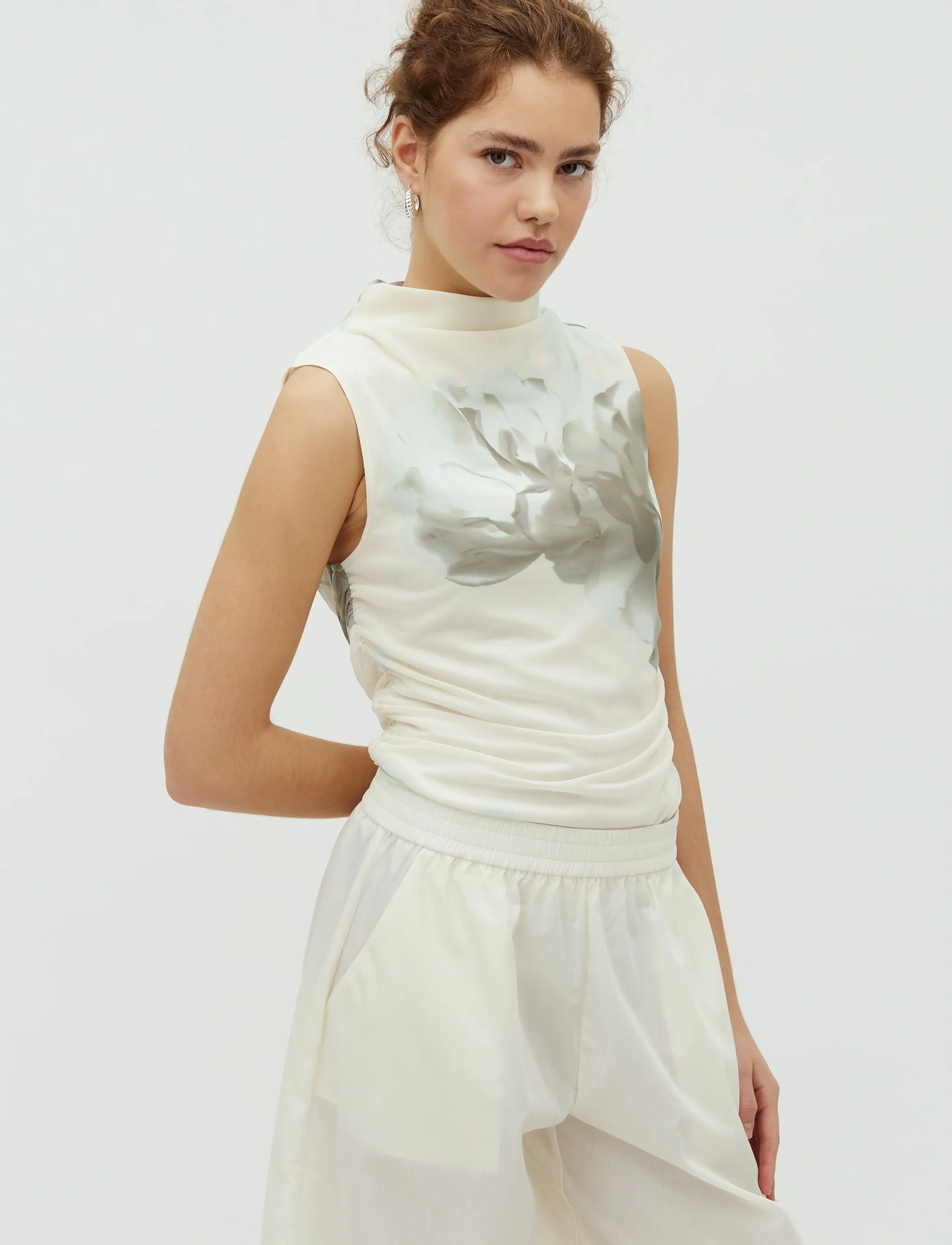 mbyM Marceline-M - T-särgid ja alussärgid - FLORELLA PRINT / cream