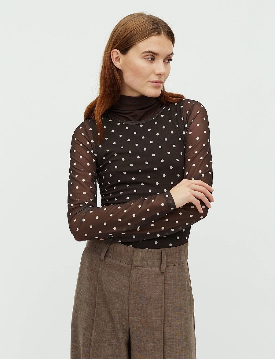 mbyM - Aracelia-M - langärmelige blusen - java dots - 0