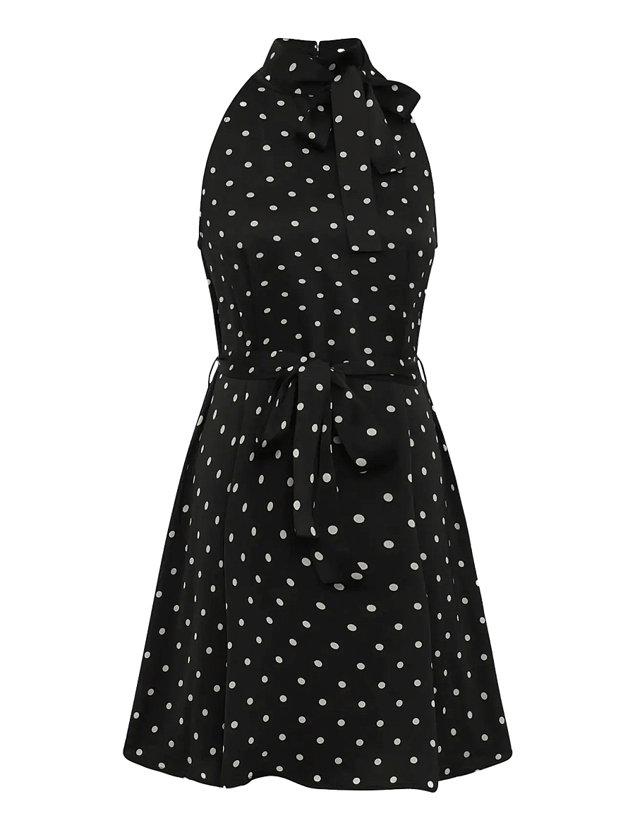 mbyM - Paletta-M - midikleider - black sugar dots - 1