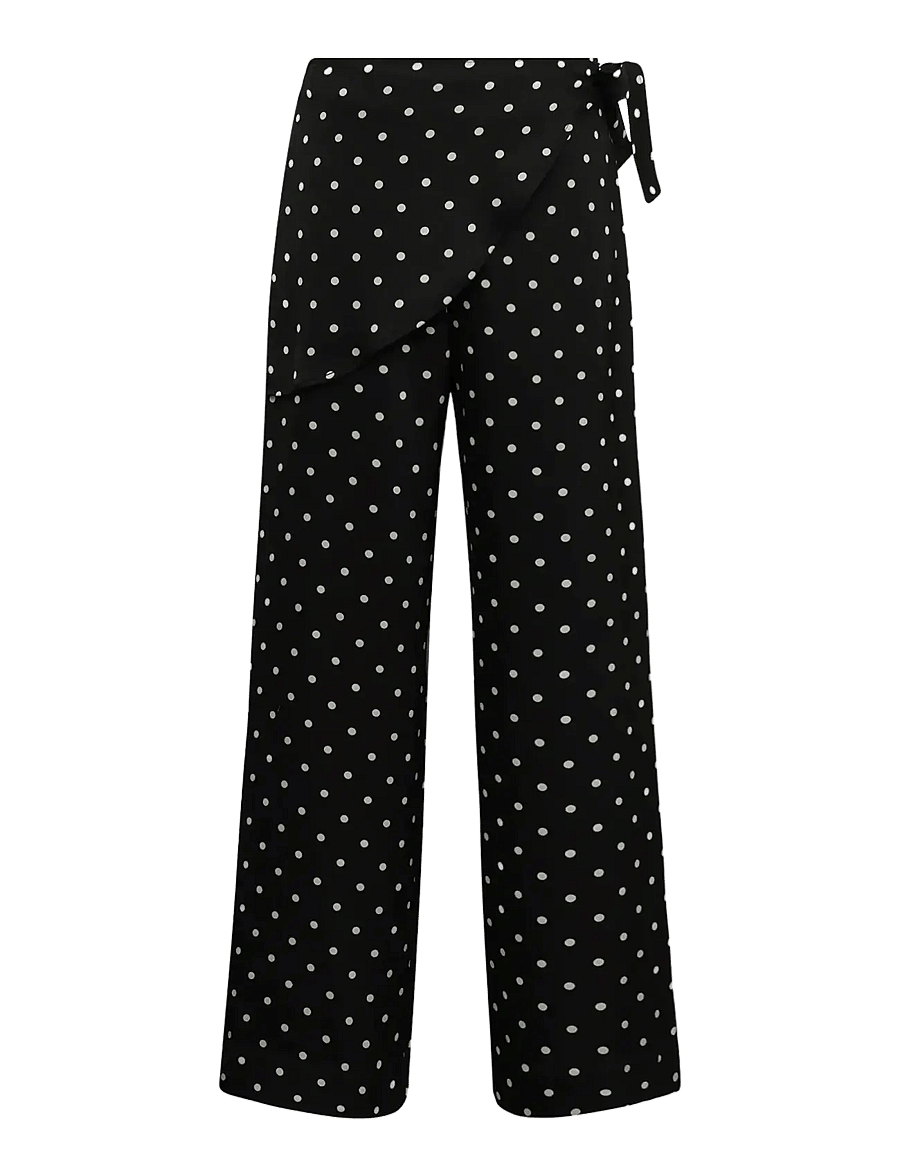 mbyM - Sherman-M - straight leg trousers - black sugar dots - 1
