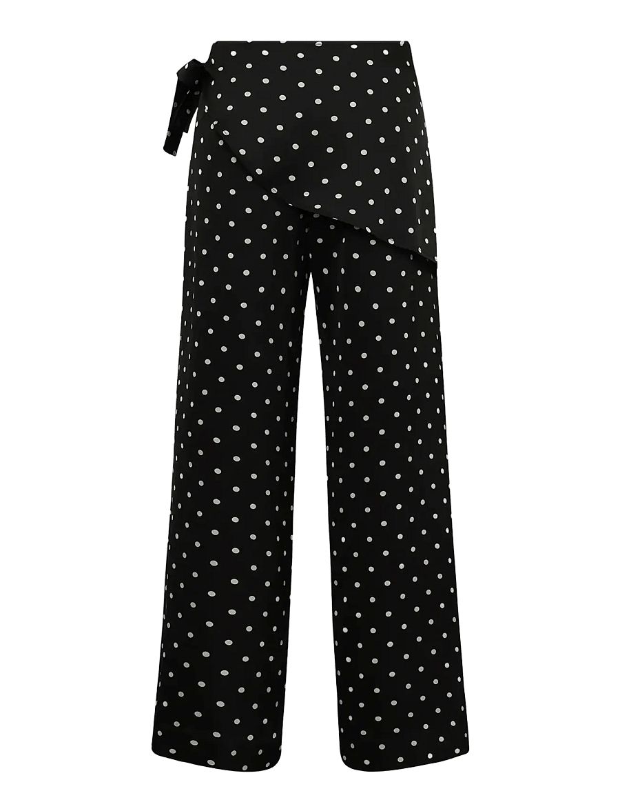 mbyM - Sherman-M - straight leg trousers - black sugar dots - 2