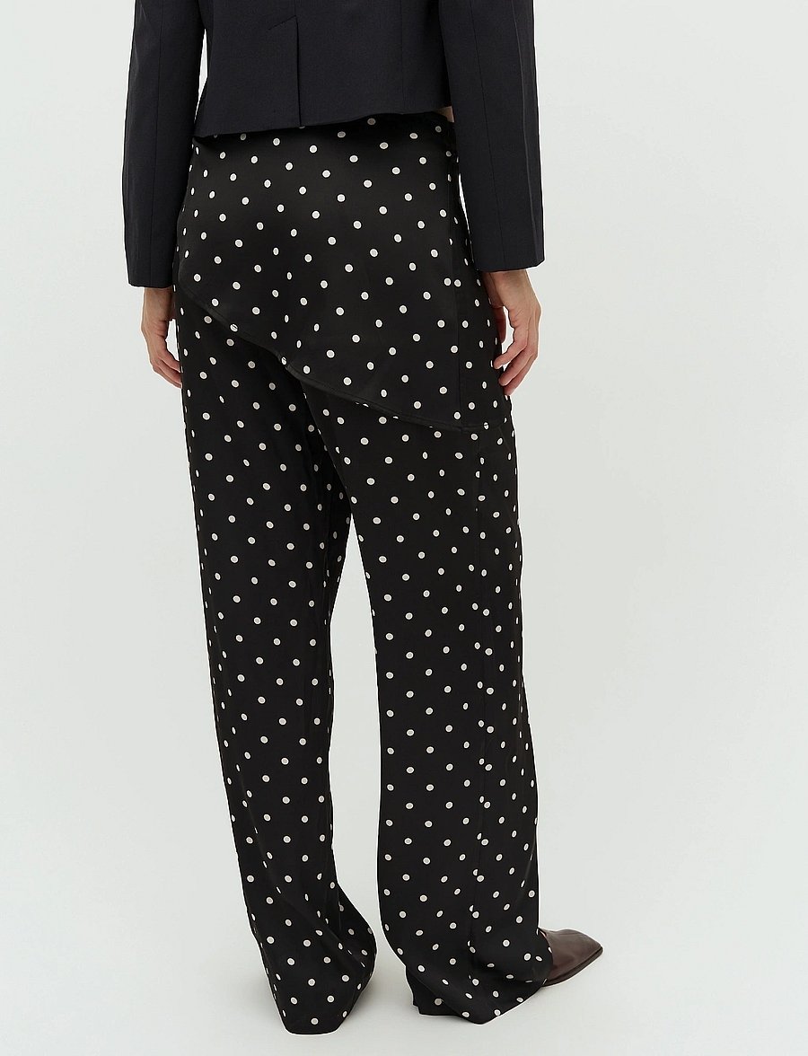 mbyM - Sherman-M - straight leg trousers - black sugar dots - 4