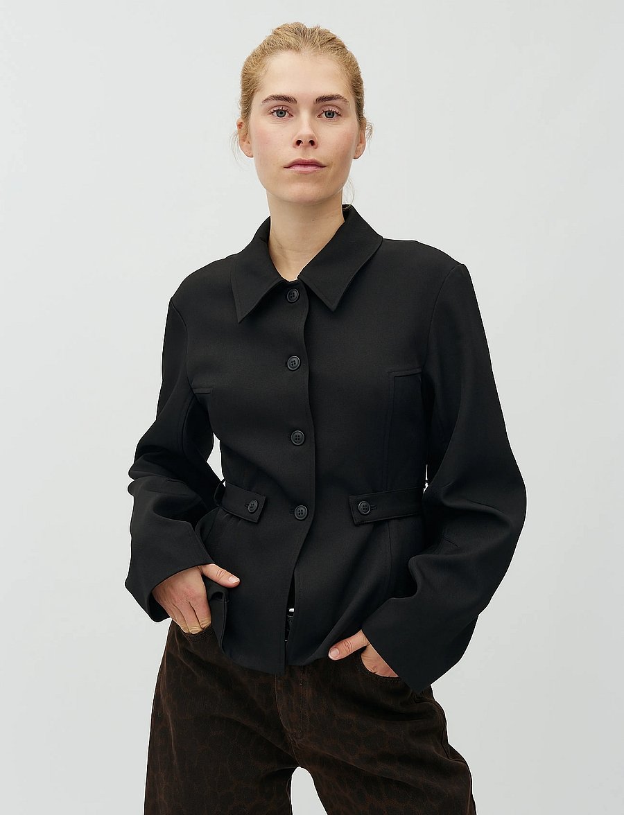 MBYM - Yraella-M - blazer mit gürtel - black - 0