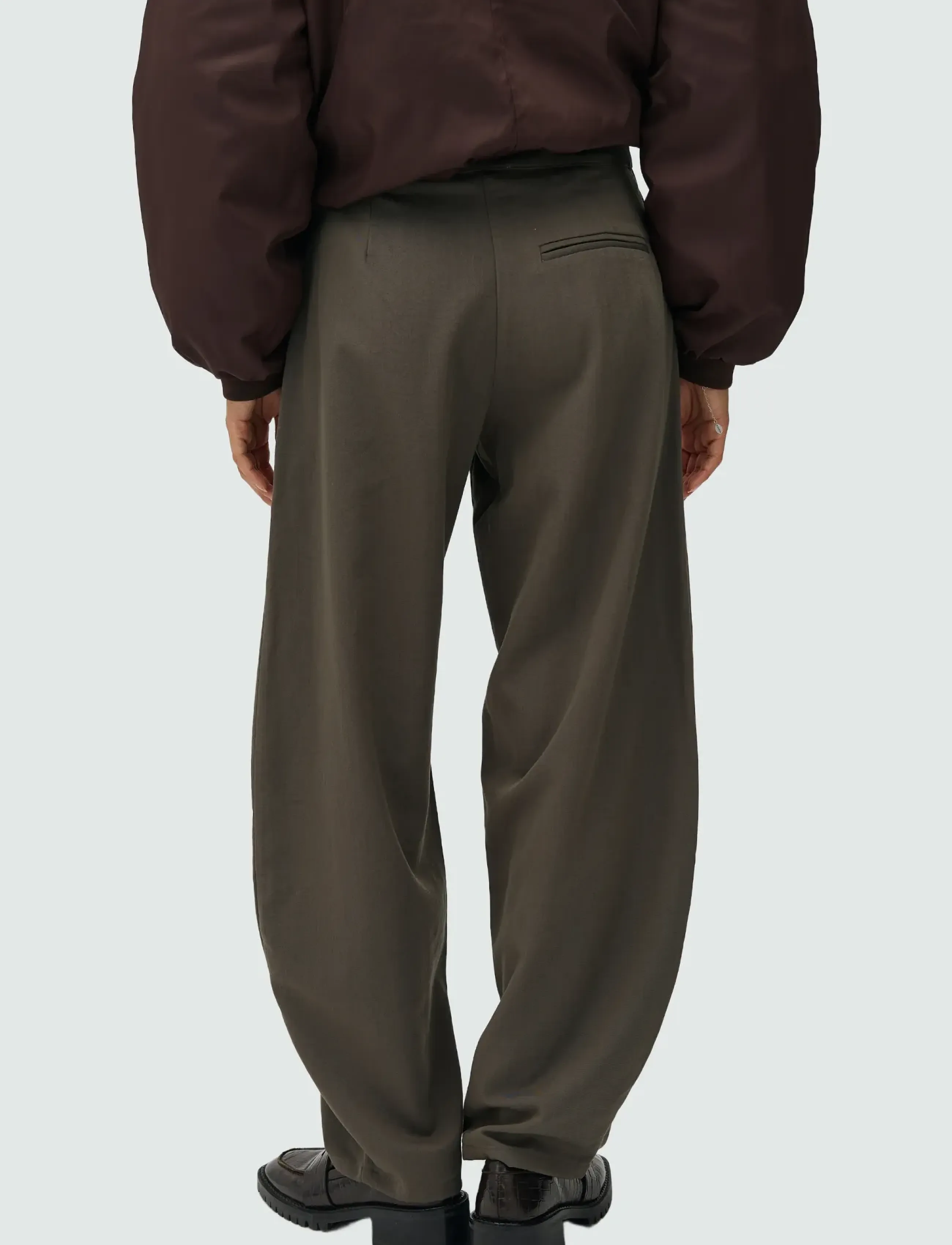 MBYM - Pija tie-M - hosen mit geradem bein - grey green - 5