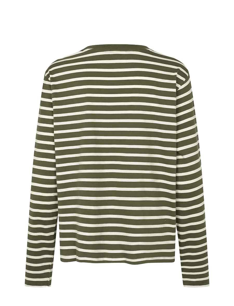 MBYM - Suvi-M - langärmlige tops - olive sugar stripe - 2