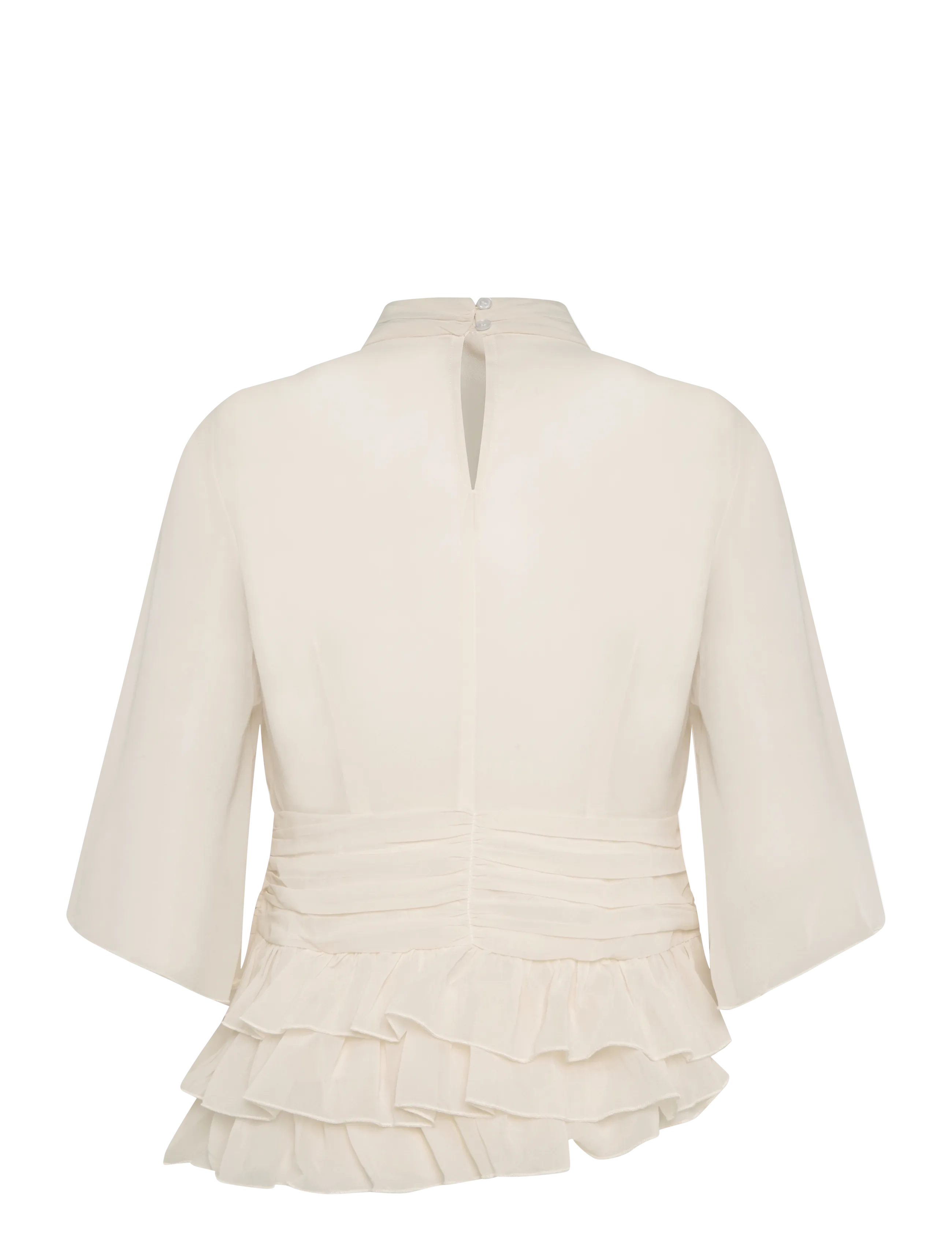 MBYM - Massino-M - kolmveerandvarrukatega pluusid - pale creme - 1
