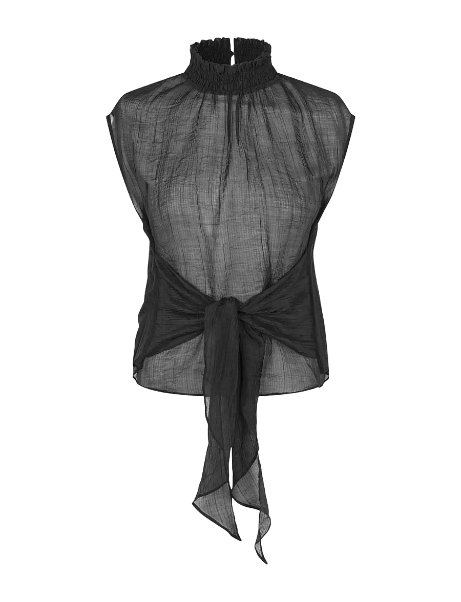 MBYM - Fryda-M - short-sleeved blouses - black - 0