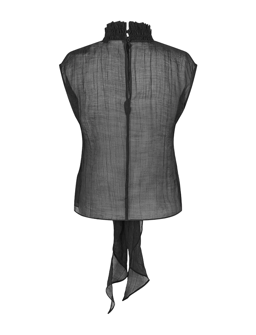 MBYM - Fryda-M - short-sleeved blouses - black - 1