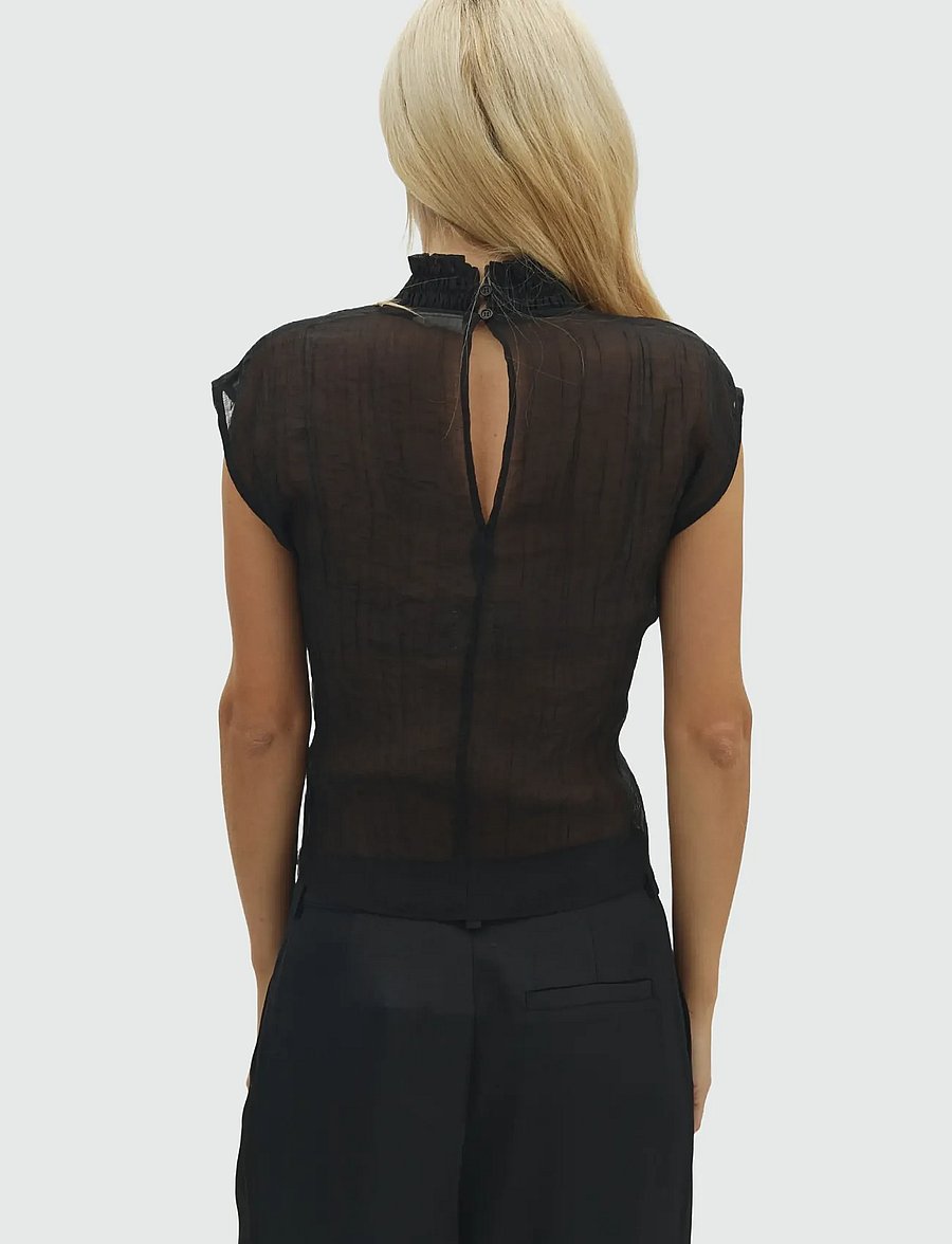 MBYM - Fryda-M - short-sleeved blouses - black - 2