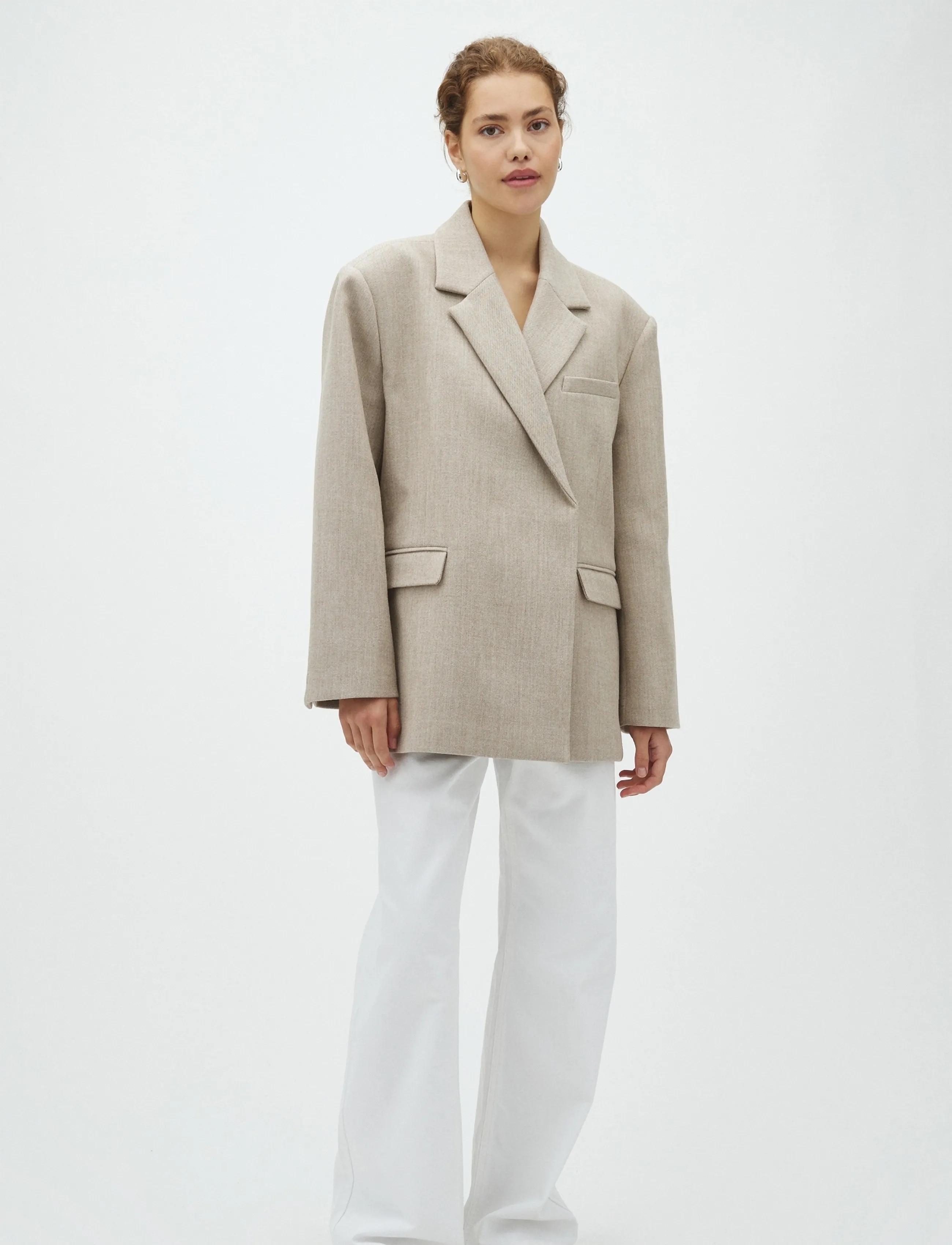MBYM Amariella-M, Damen, Zweireiher Blazer, Beige, Gr.XXS/XS