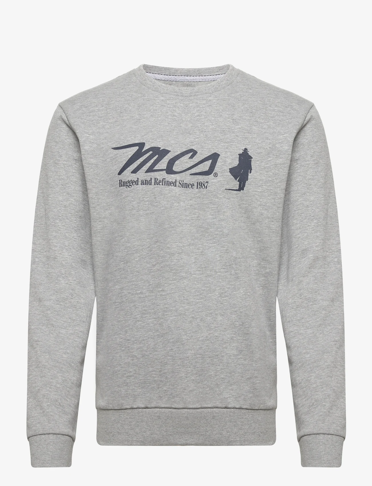 MCS - MCS O-Neck Sweat Temple Men - greymel - 0