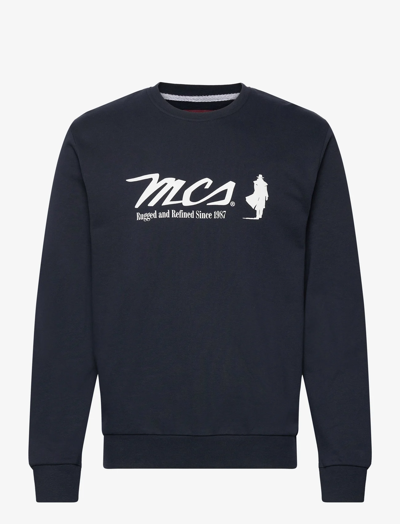 MCS - MCS O-Neck Sweat Temple Men - sportiska stila džemperi - navyblue - 0