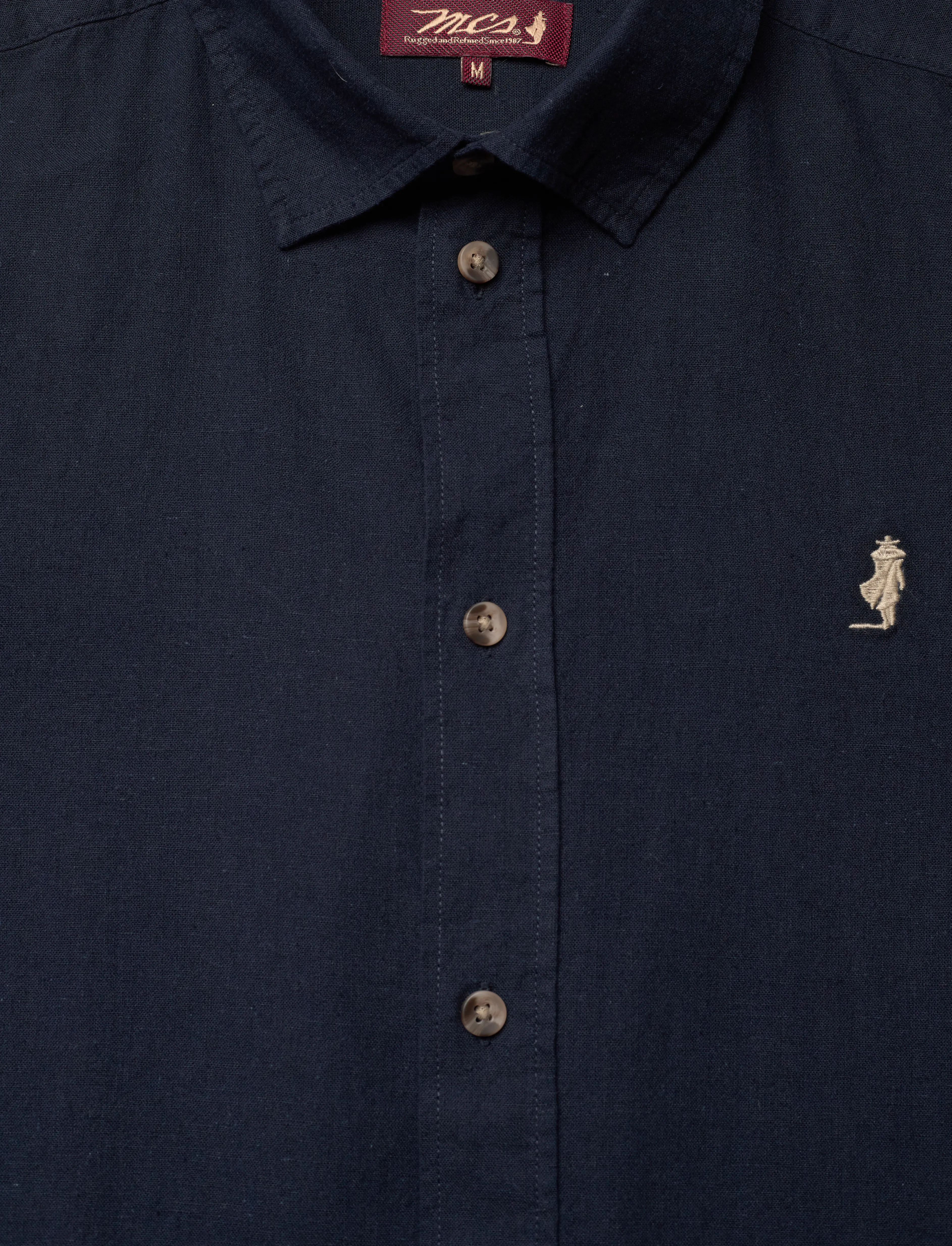 MCS - MCS Shirt Fort Worth Men - hørskjorter - dark sapphire - 2