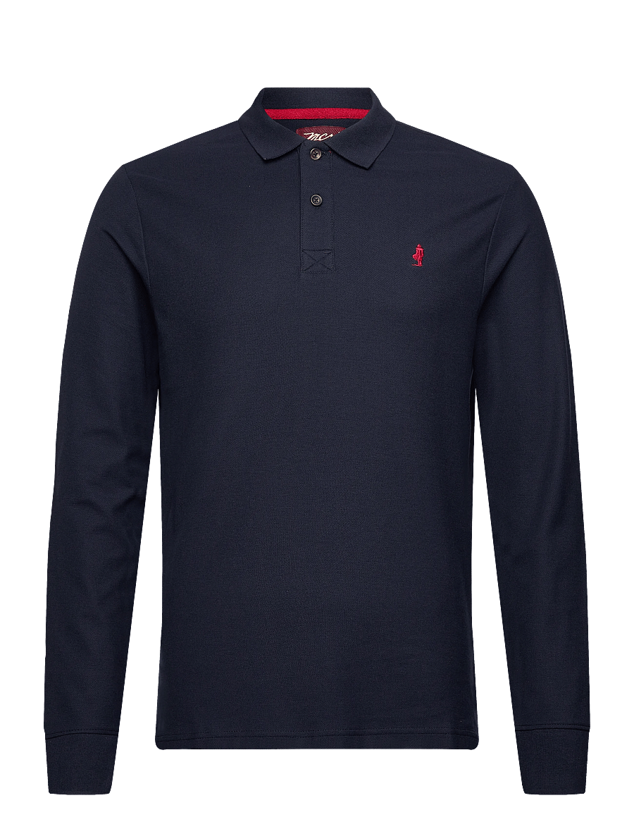 MCS - ROCKWALL REG PQ MCS M POLO - langärmelige strick-polohemden - dark sapphire - 0