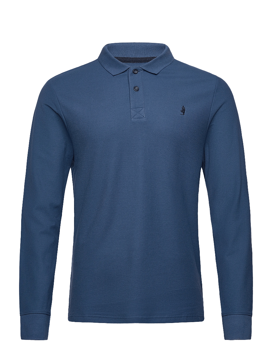 MCS - ROCKWALL REG PQ MCS M POLO - poloer i strik med lange ærmer - ensign blue - 0