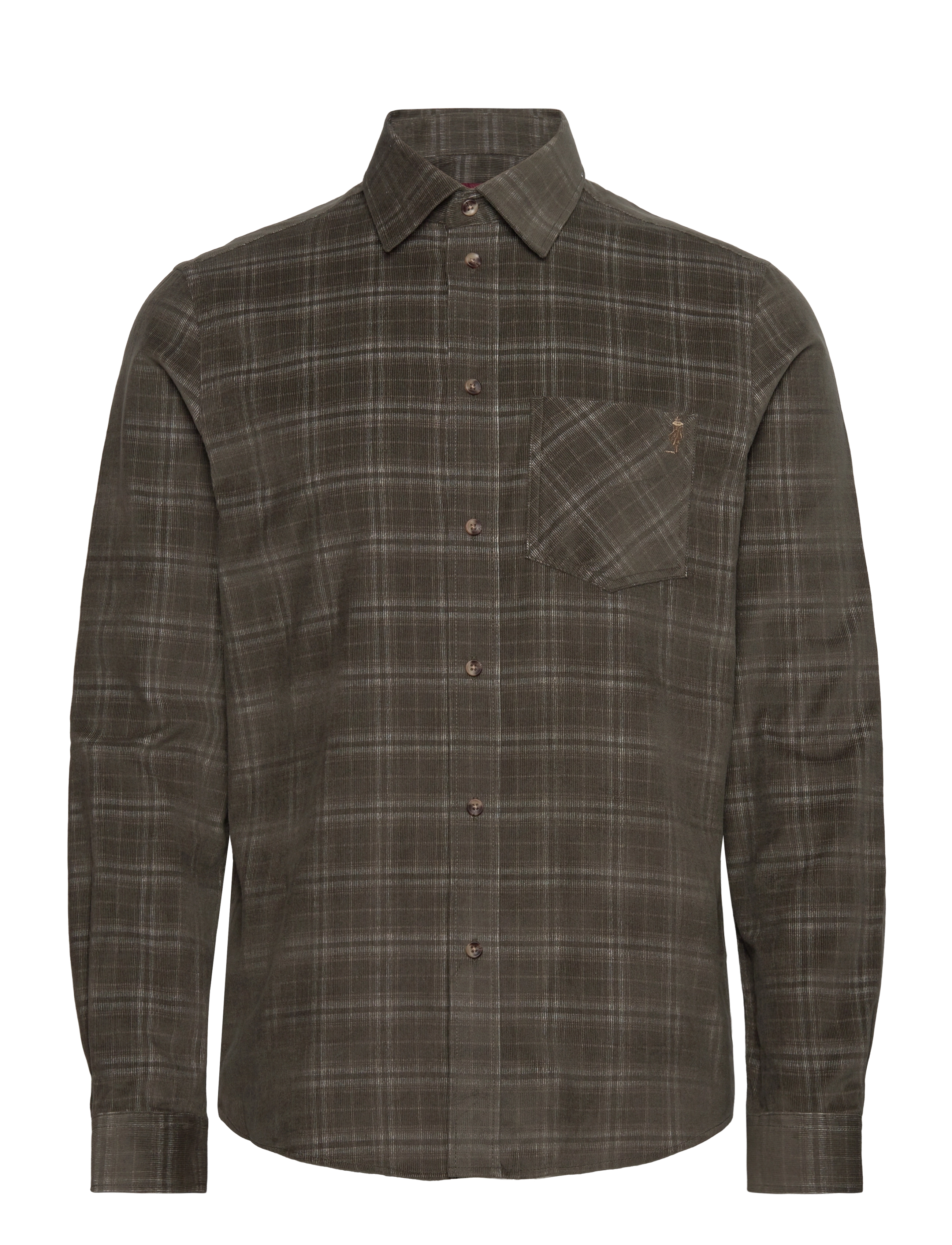 MCS Ashton Reg CO MCS M SHIRT - Skjorter - 19-0312TCX BEETLE / khaki/green
