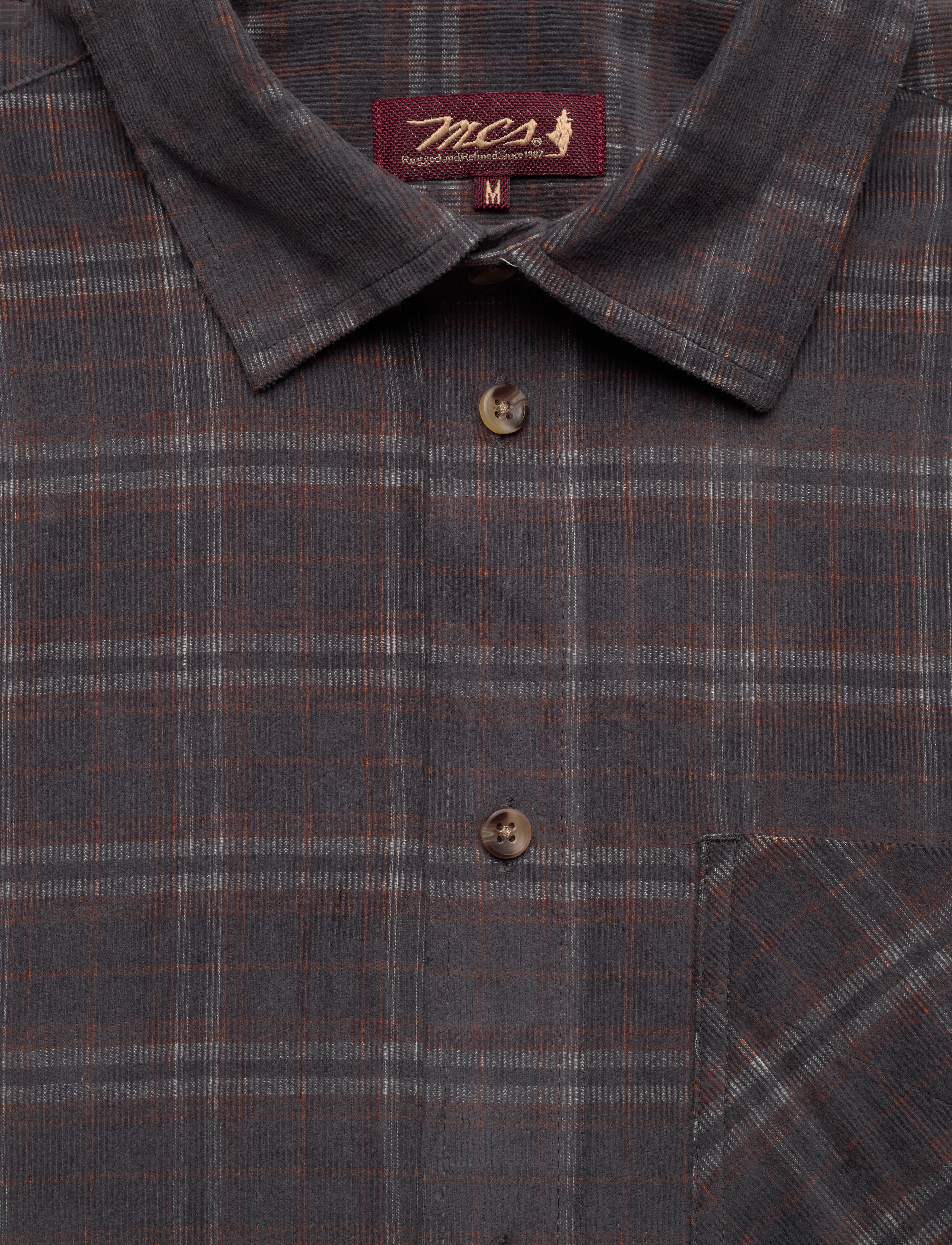 MCS - Ashton Reg CO MCS M SHIRT - ternede skjorter - 19-3906tcx dark shadow - 2