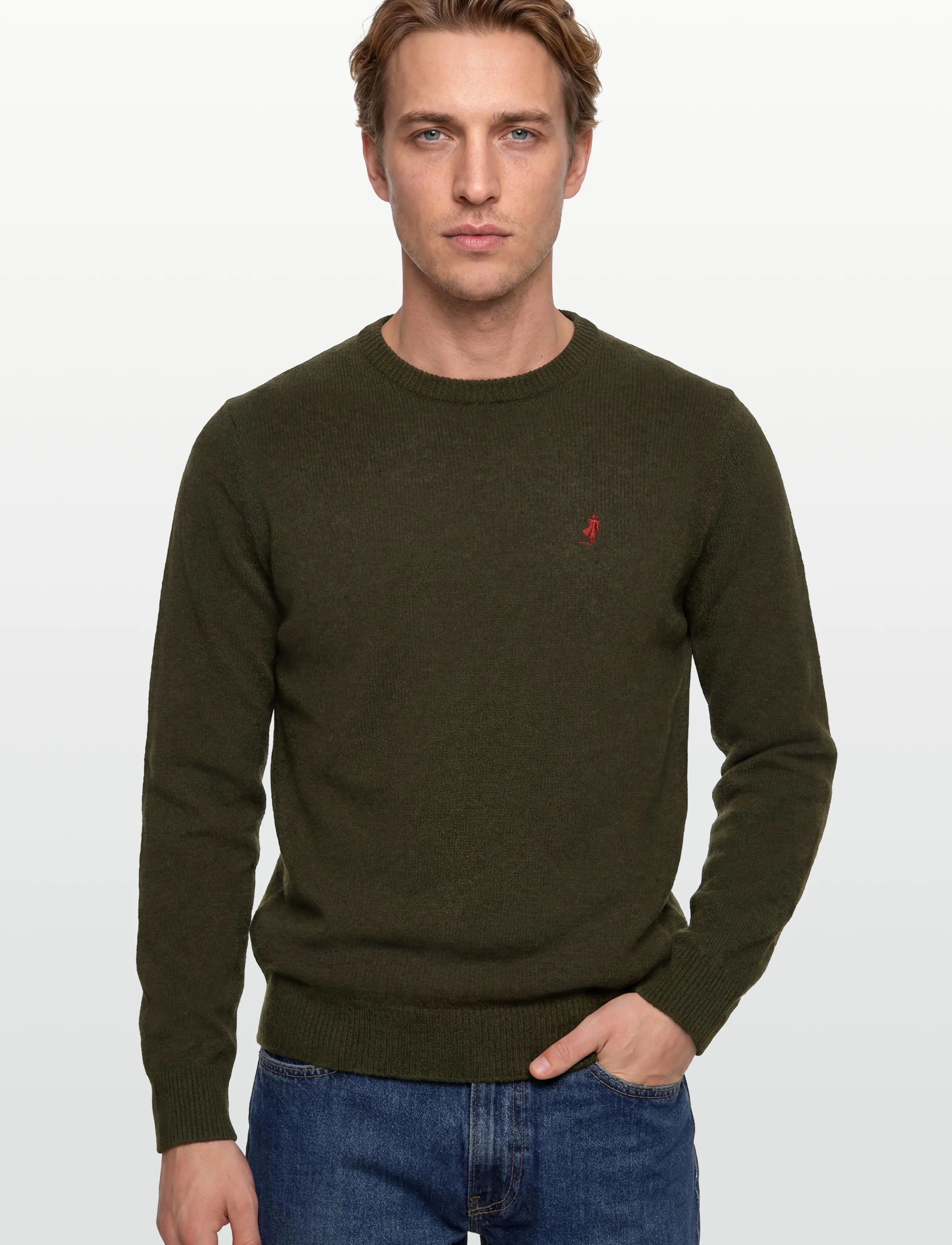 MCS - MCS  ADRIAN KNIT MEN - basic-strickmode - greenmel - 3