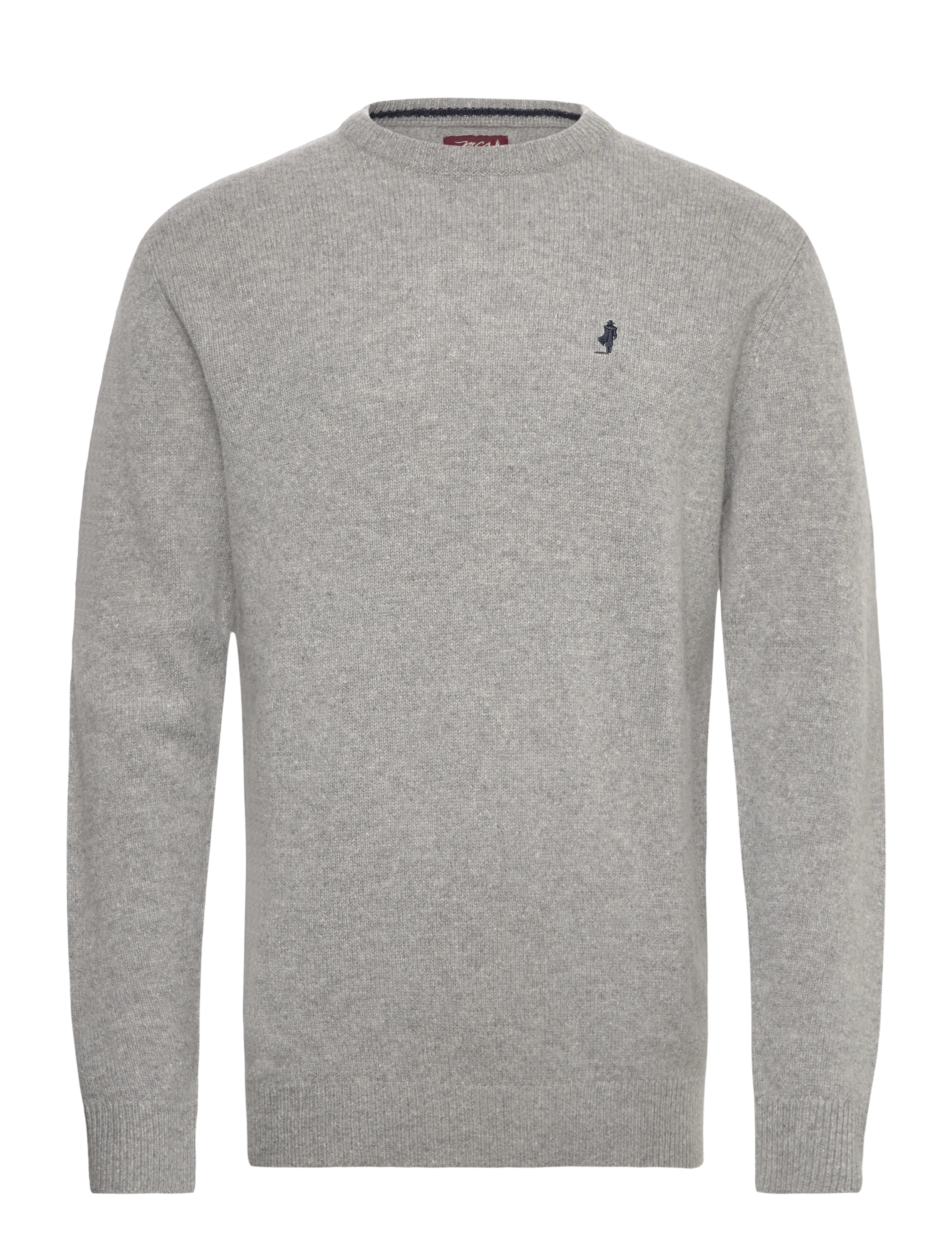 MCS MCS  ADRIAN KNIT MEN - Stickat - L.GREYMEL / grey