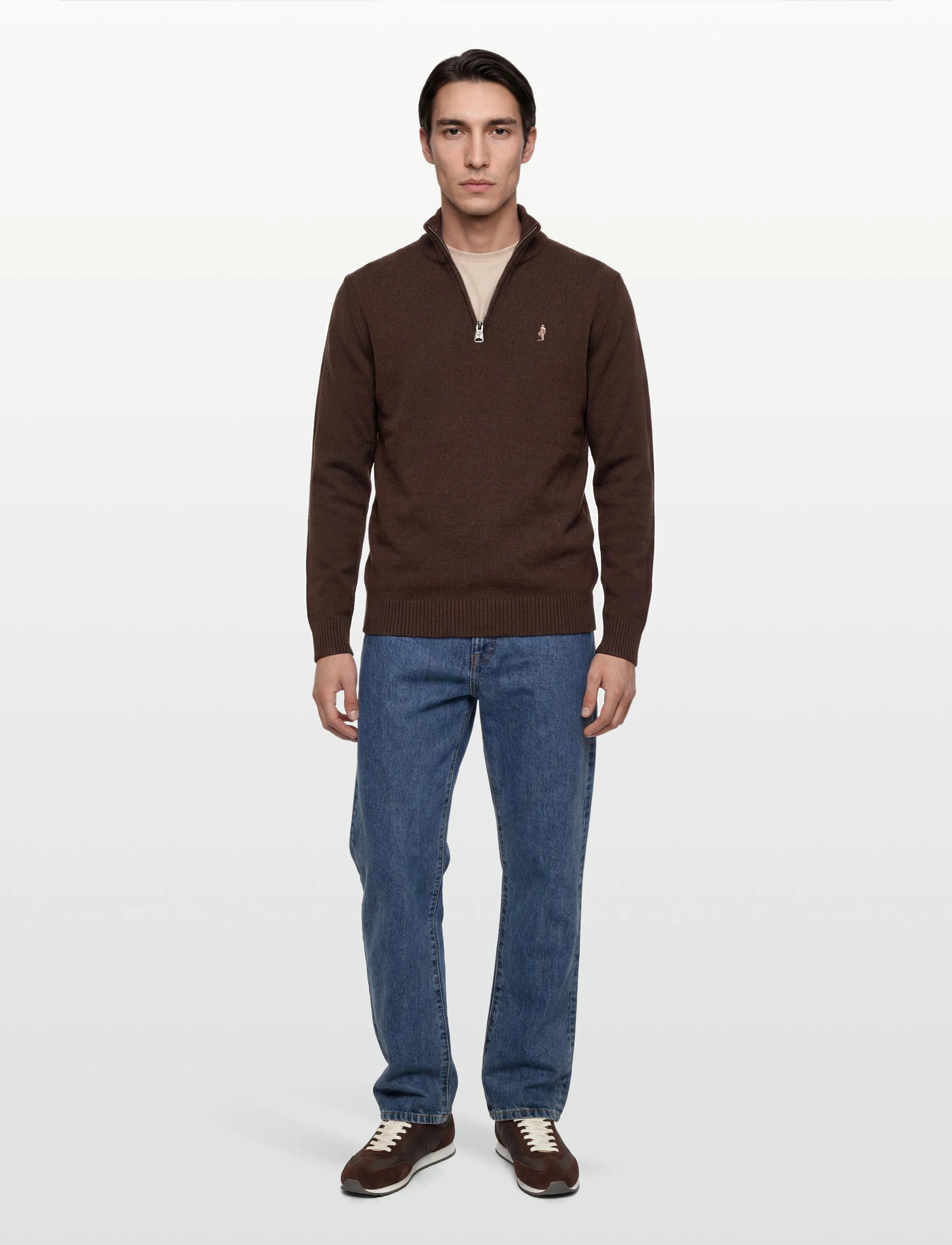 MCS - MCS AXEL KNIT MEN - mænd - dkbrownmel - 0