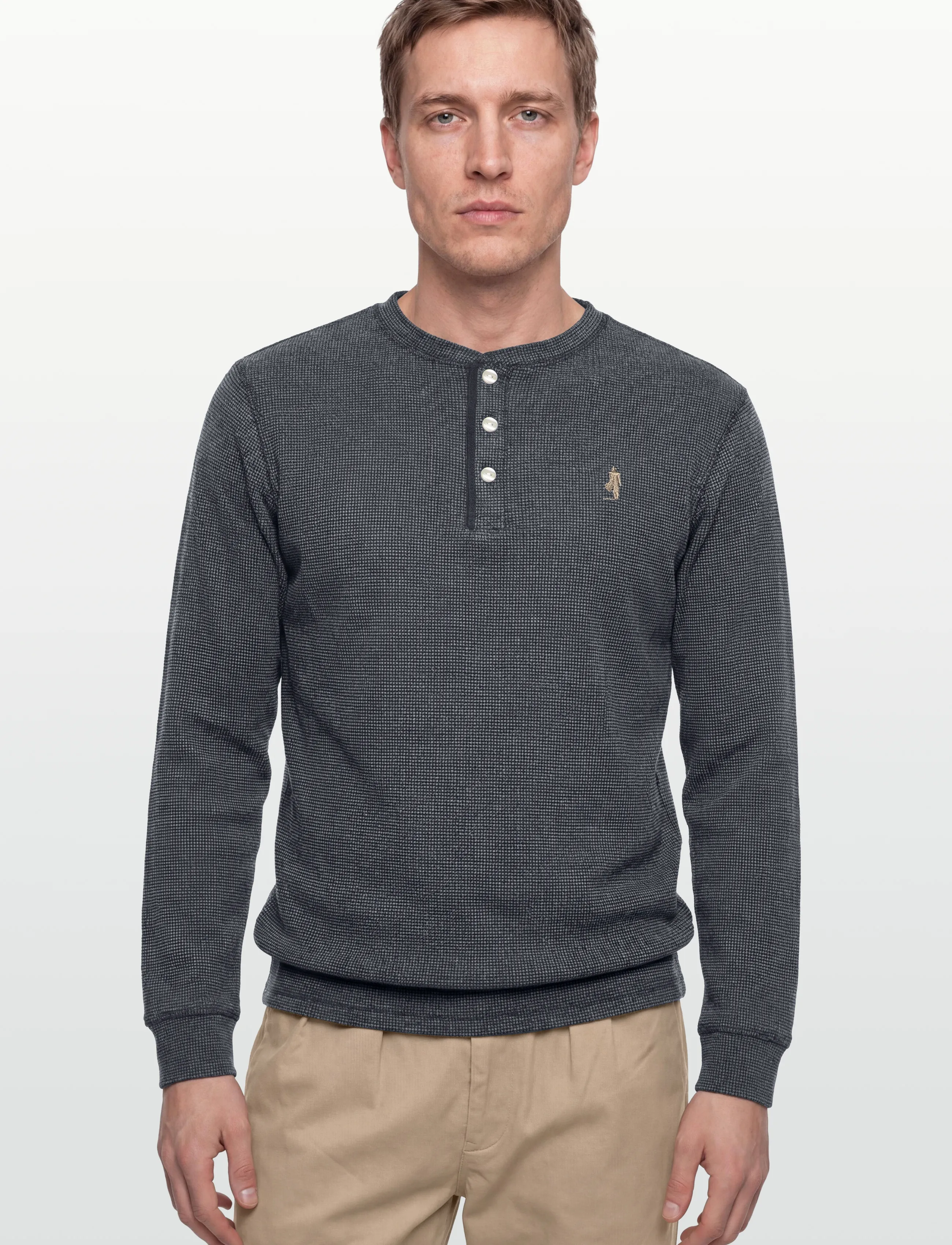 MCS - COLT REG COT WAF MCS M TEE LS - geweven polo's - dark sapphire - 3