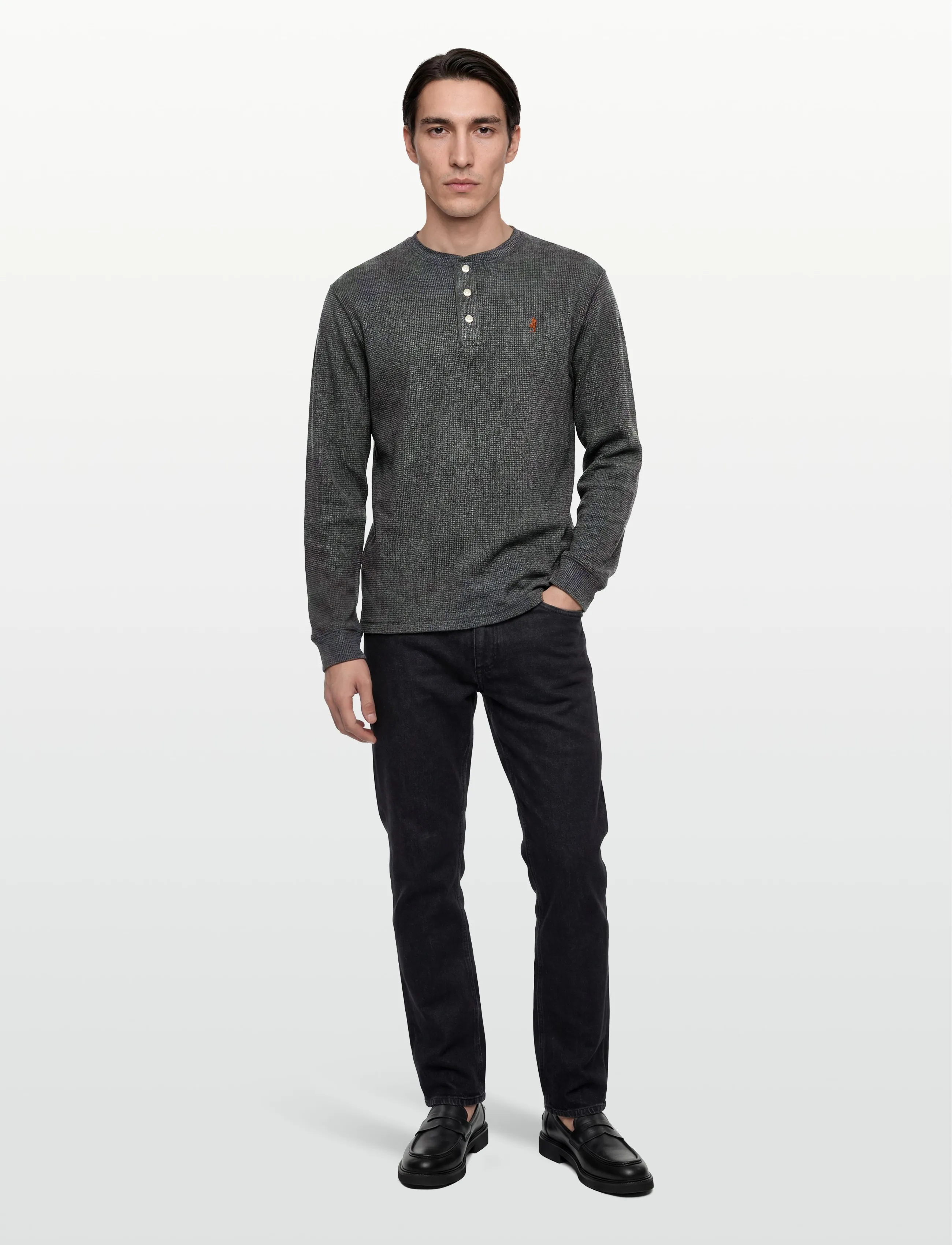 MCS - COLT REG COT WAF MCS M TEE LS - polostrik - dark shadow - 0