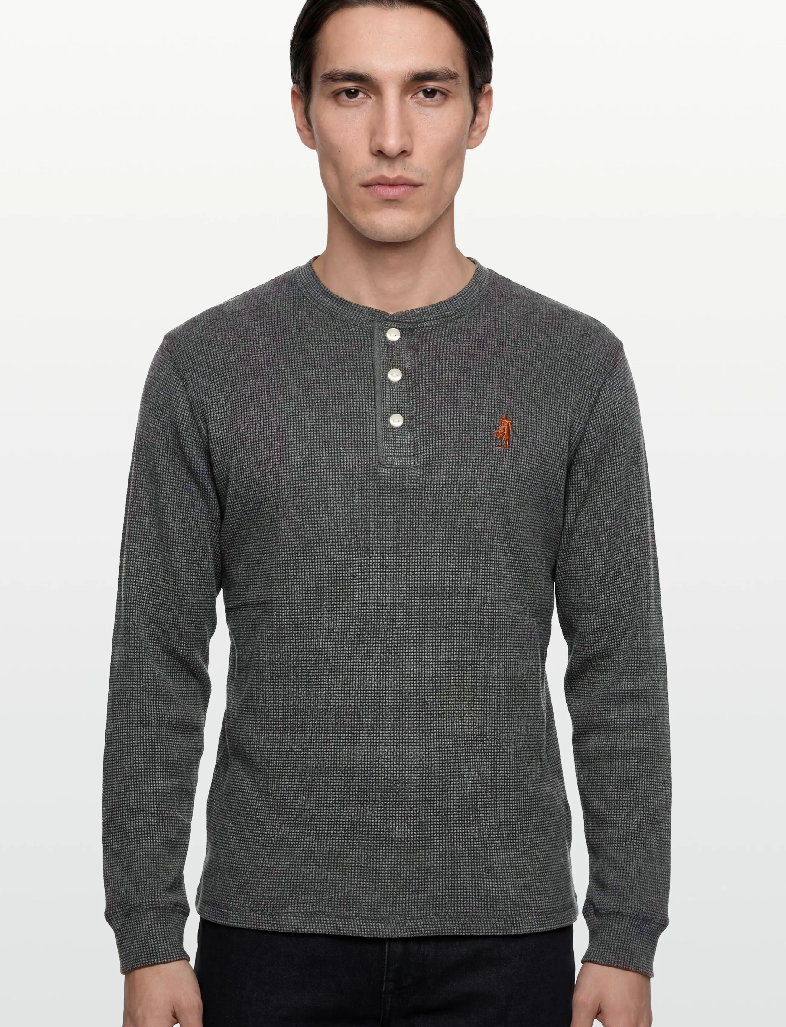 MCS - COLT REG COT WAF MCS M TEE LS - polostrik - dark shadow - 3