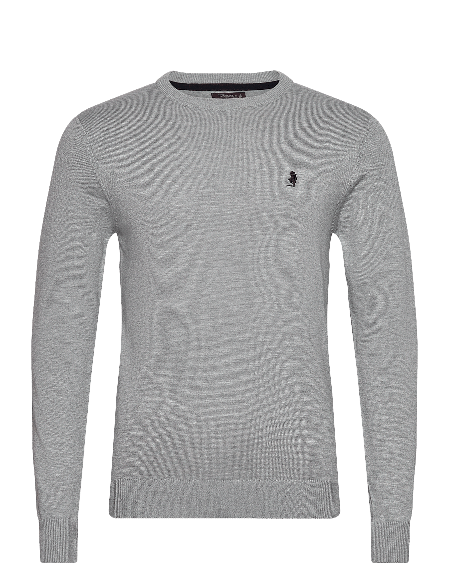 MCS - ELLISON REG CW COT MCS M KNIT - rundhalsad - greymelange - 0