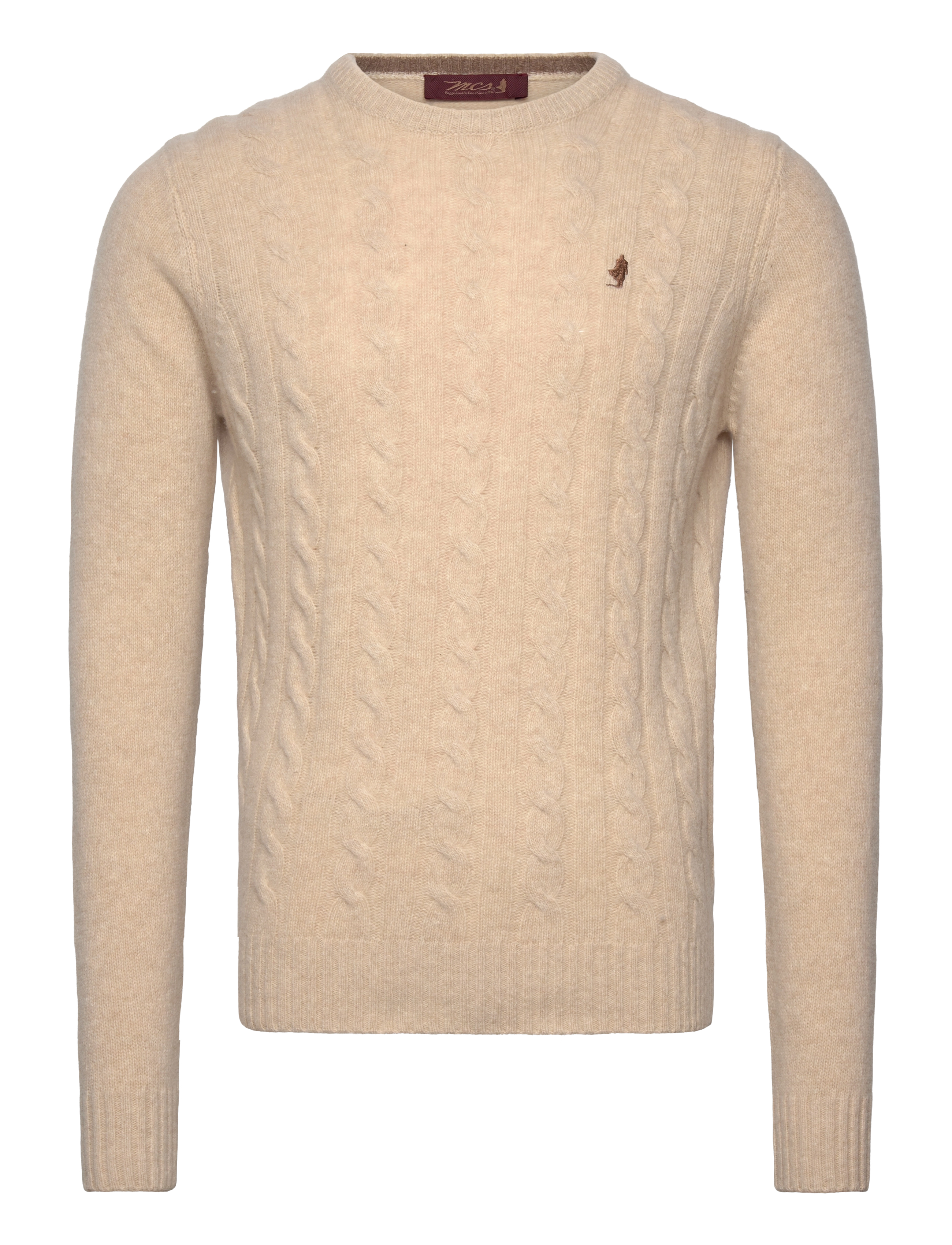 MCS Mcs G7 Cable Crewneck Cream - XXL - Herren