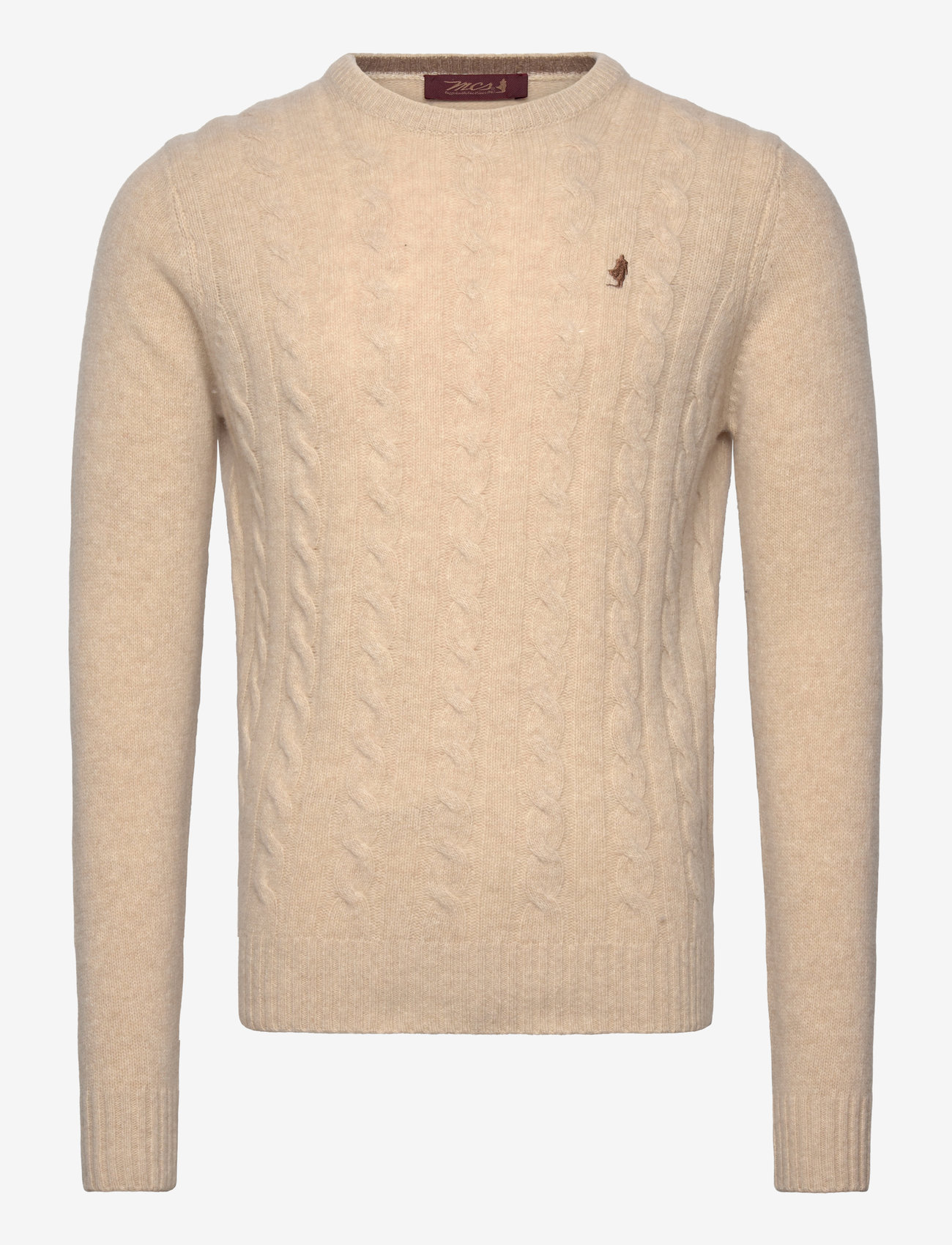 MCS - MCS G7 Cable Crewneck - odzież - chalk - 0