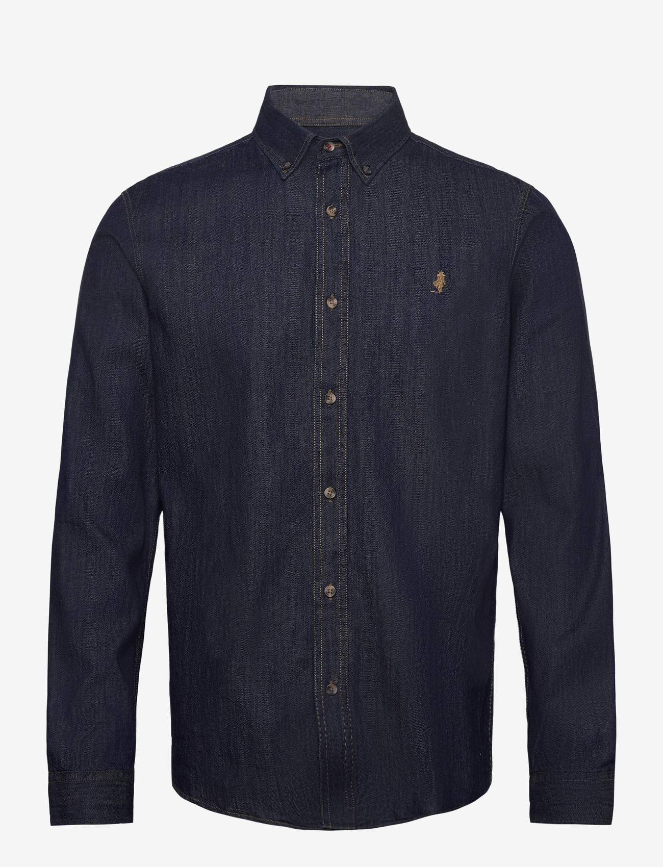 MCS - TIM REG COT MCS M SHIRT - casual skjorter - dark denim - 1