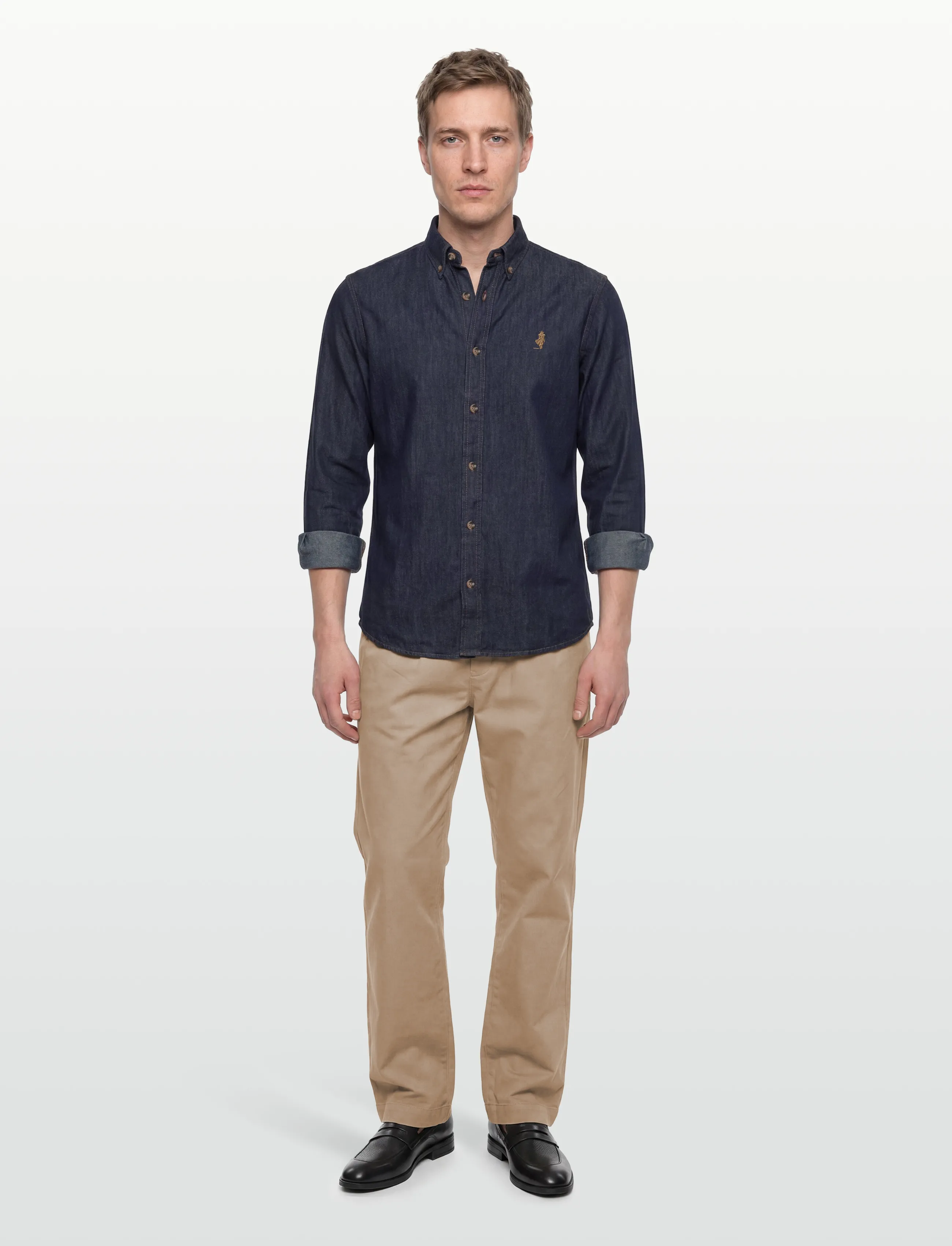 MCS - TIM REG COT MCS M SHIRT - syntymäpäivälahjat - dark denim - 0
