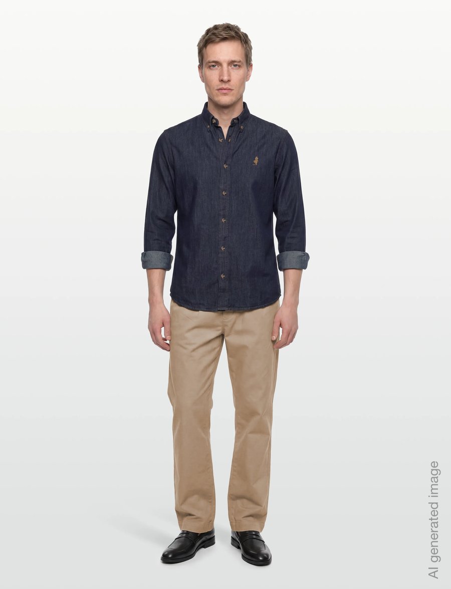 MCS - TIM REG COT MCS M SHIRT - jeanshemden - dark denim - 0