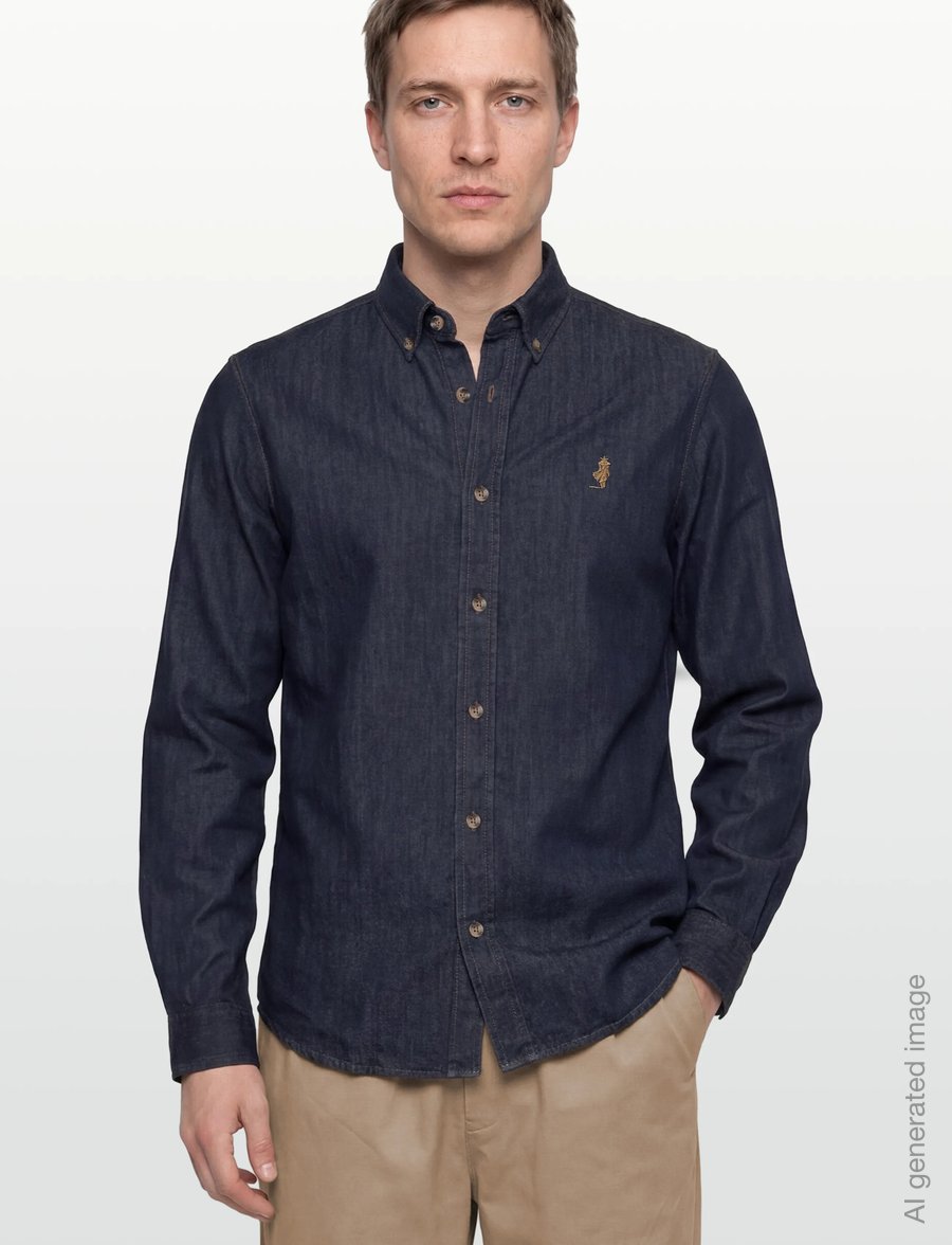 MCS - TIM REG COT MCS M SHIRT - jeanshemden - dark denim - 3