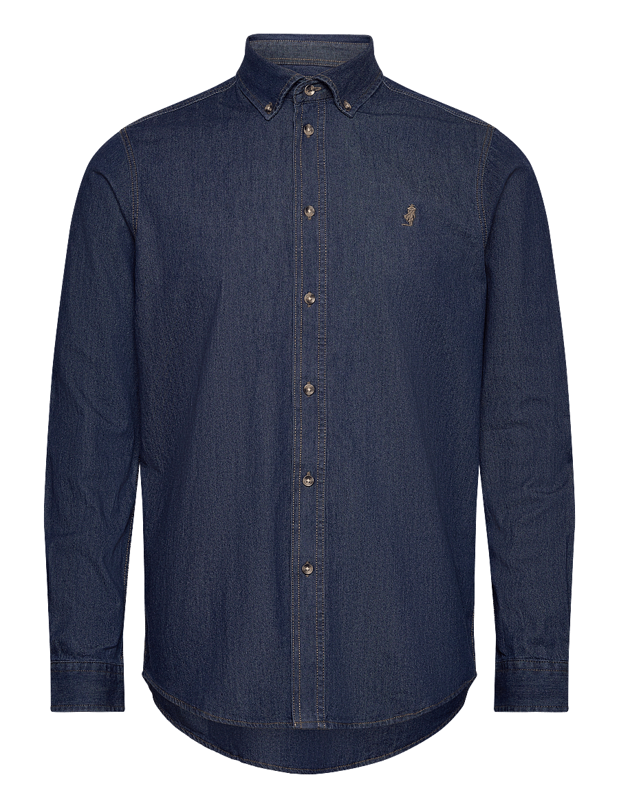 MCS - TIM REG COT MCS M SHIRT - denimskjorter - denim - 0