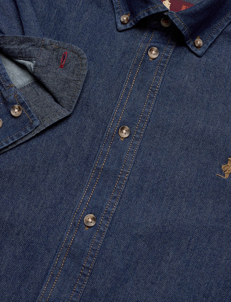 MCS - TIM REG COT MCS M SHIRT - denimskjorter - denim - 3