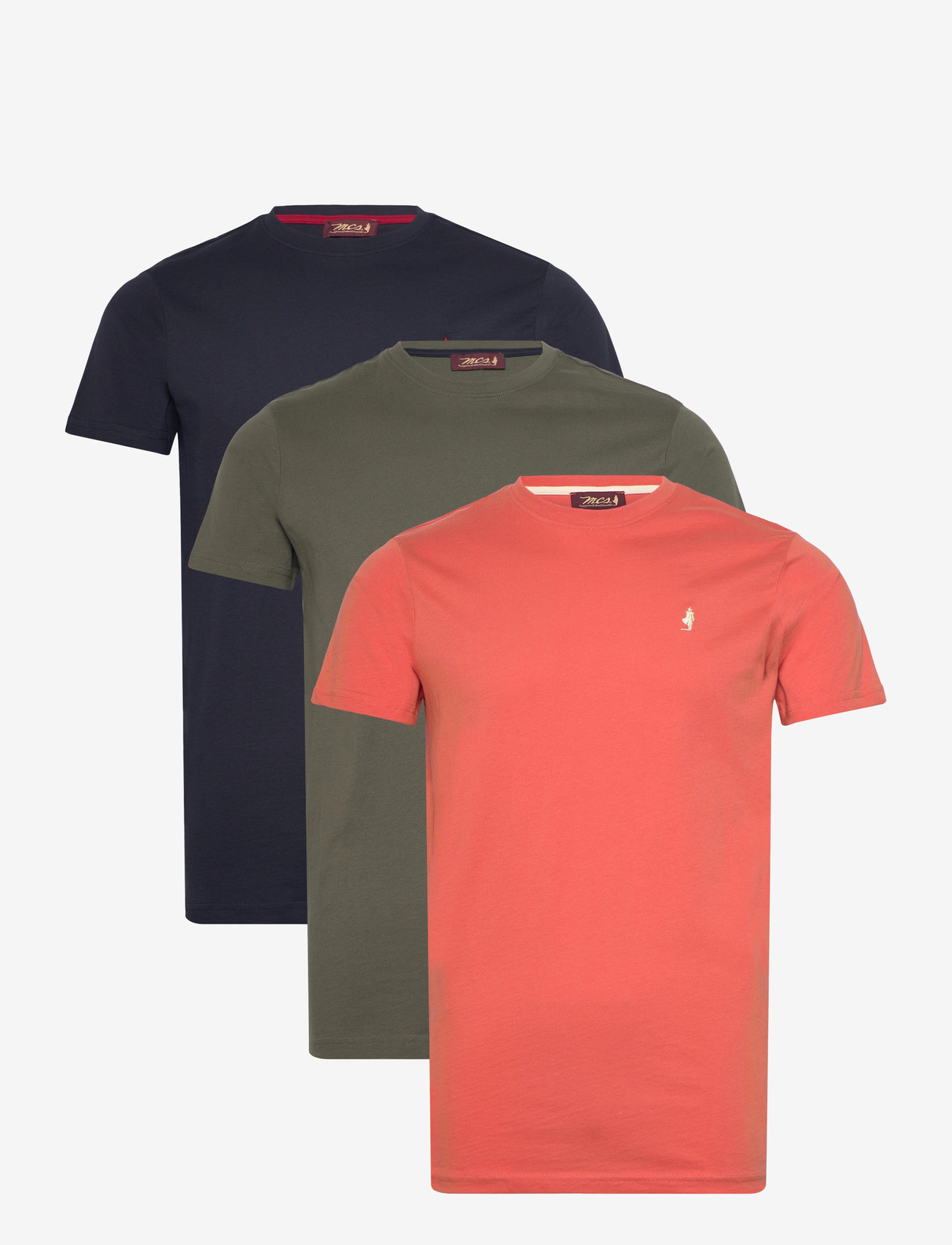 MCS - OHIO REG COT 3PK MCS M TEE - basic t-shirts - arabesque/beetle/darksapphire - 0
