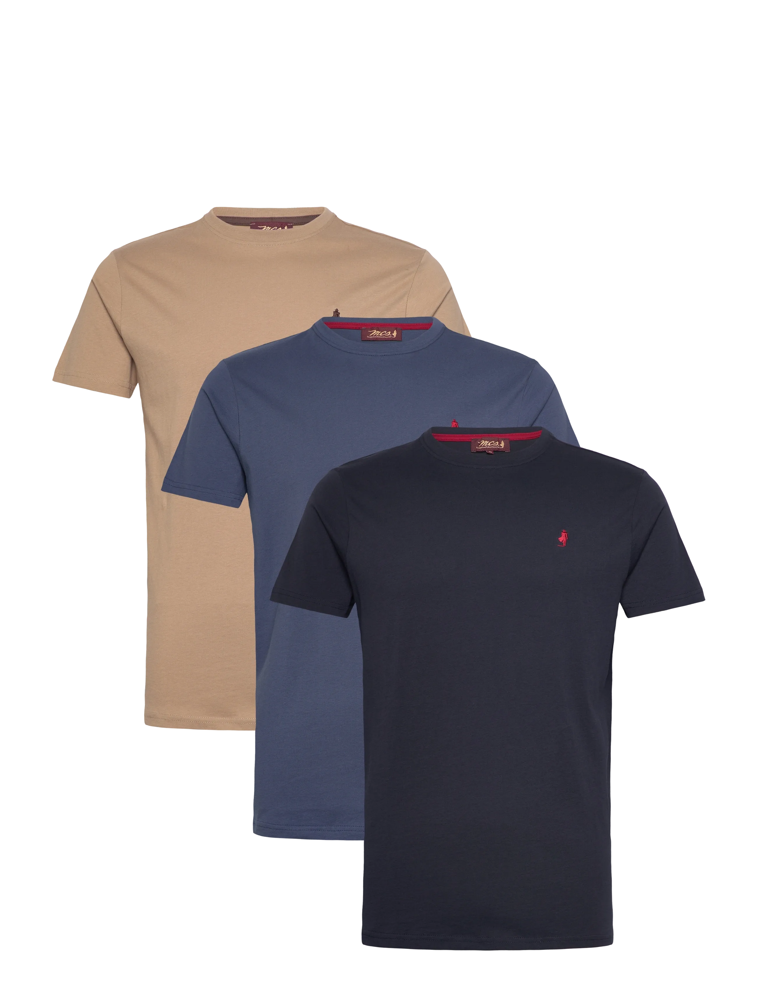 MCS OHIO REG COT 3PK MCS M TEE - T-shirts - DARKSAPP/ENSIGNBLUE/SILVERMINK / navy