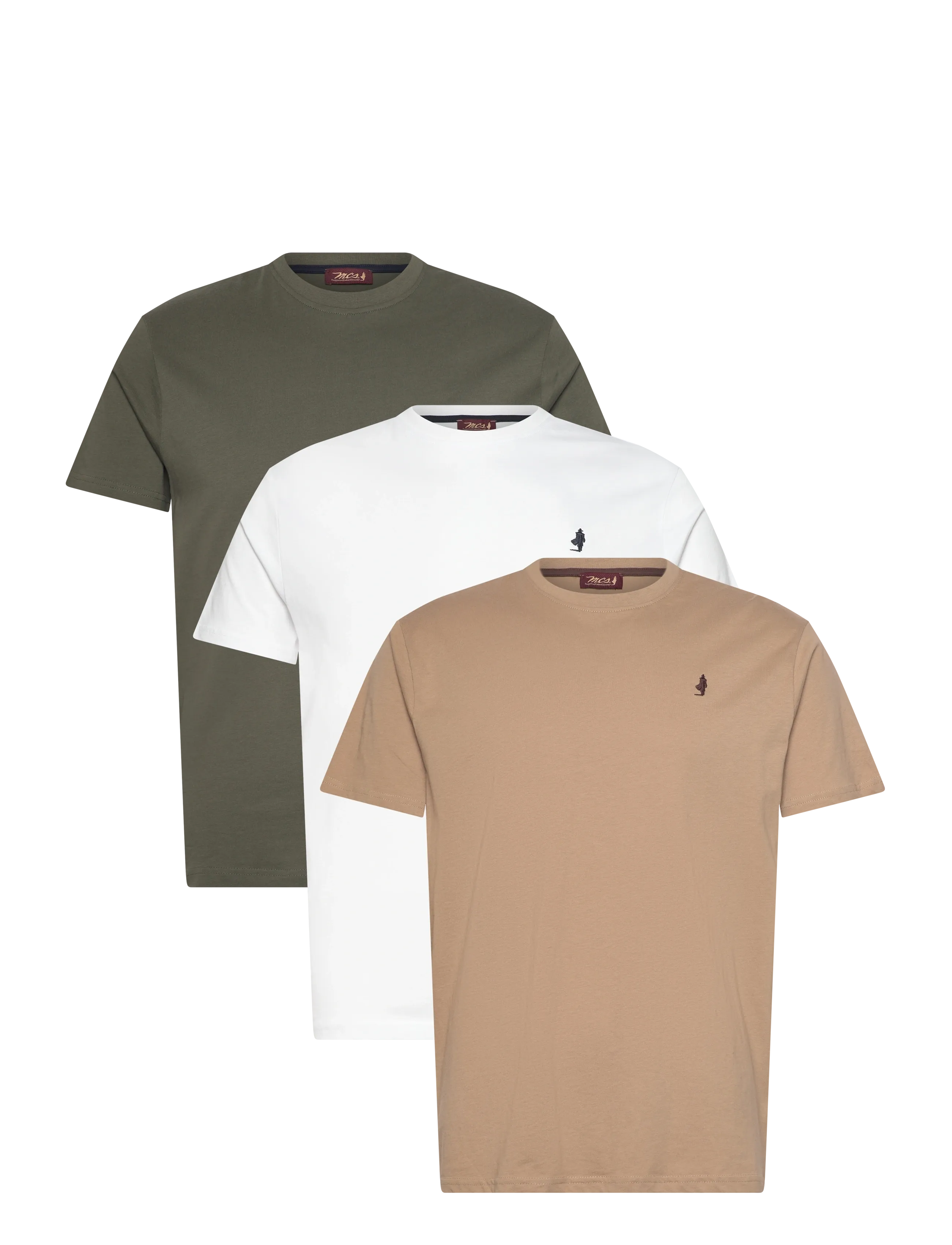 MCS OHIO REG COT 3PK MCS M TEE - MCS - BEETLE/SILVERMINK/WHITE / white