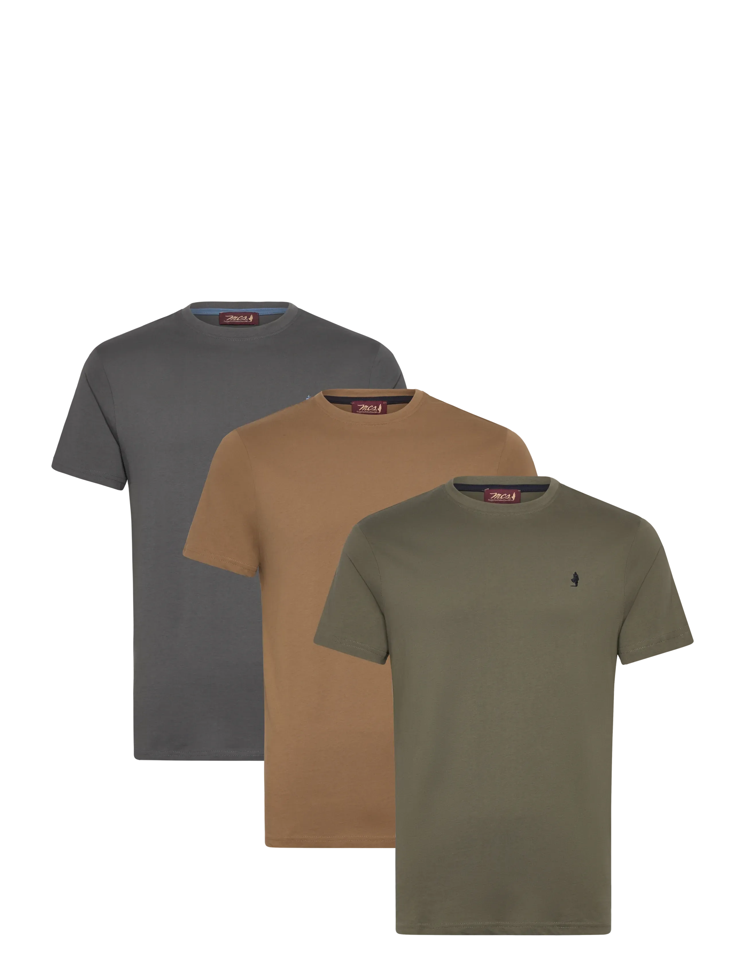 OHIO REG COT 3PK MCS M TEE - IRONGATE/OTTER/BEETLE