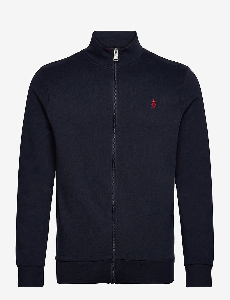 MCS - JONES REG FZ COT MCS M SW - pullover mit durchgehendem reißverschluss - dark sapphire - 0