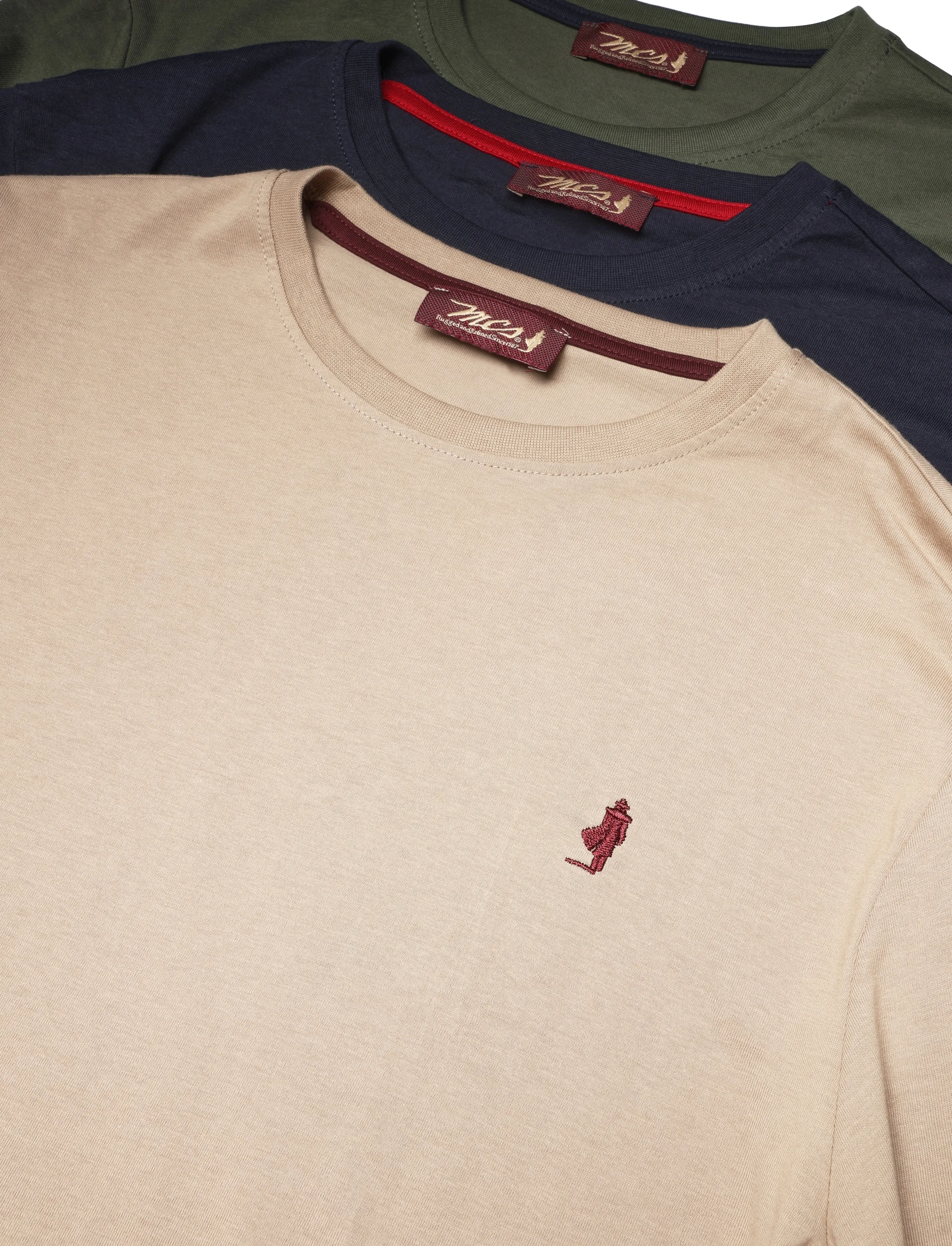 MCS - JACK REG LS 3PK MCS M TEE - sügisesed riided - darksapphire/beetle/silvermink - 2