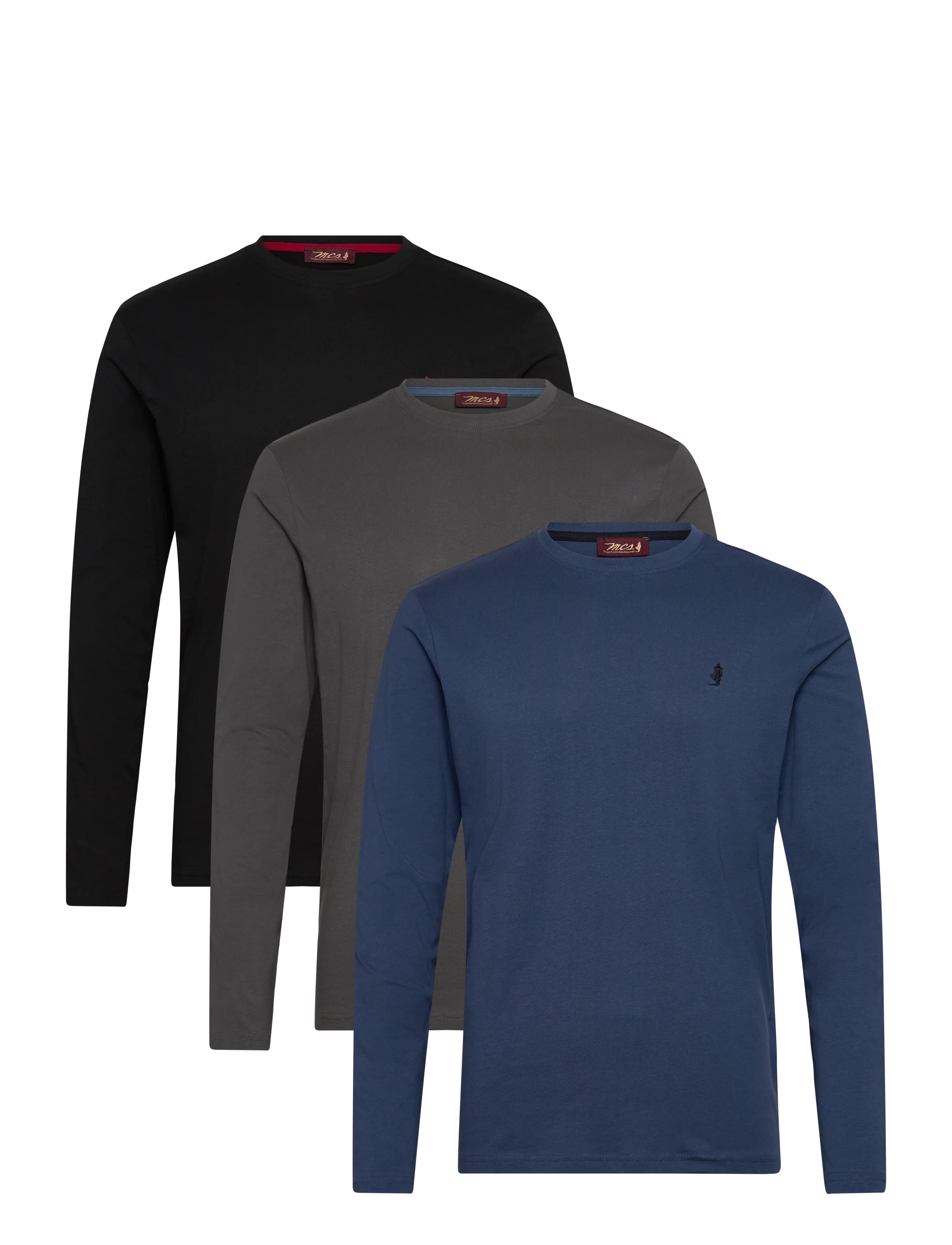 MCS - JACK REG LS 3PK MCS M TEE - prezenty urodzinowe - ensignblue/irongate/tapshoe - 0