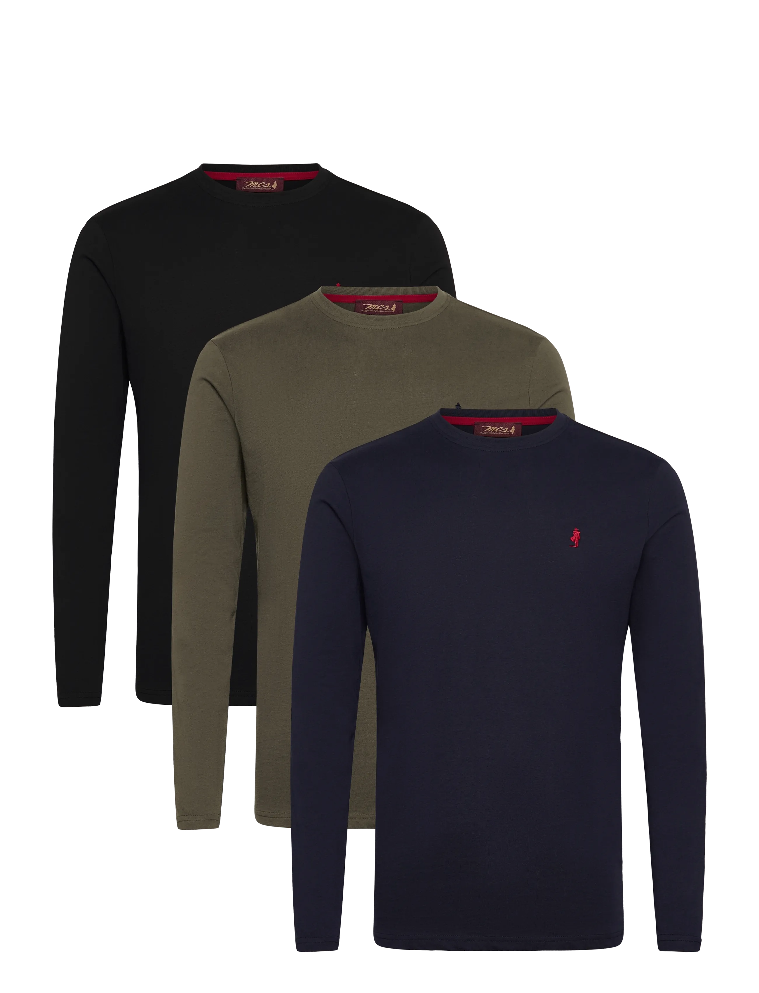 JACK REG LS 3PK MCS M TEE - DARKSAPPHIRE/BEETLE/TAP SHOE