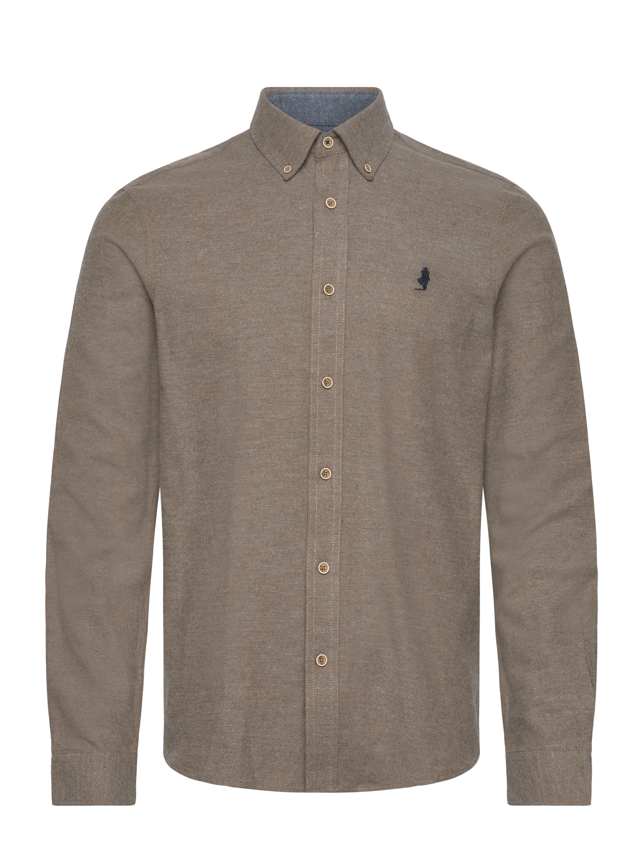 MCS ADAM REG COT PE MCS M SHIRT - Skjorter - OTTER MELANGE / khaki/green